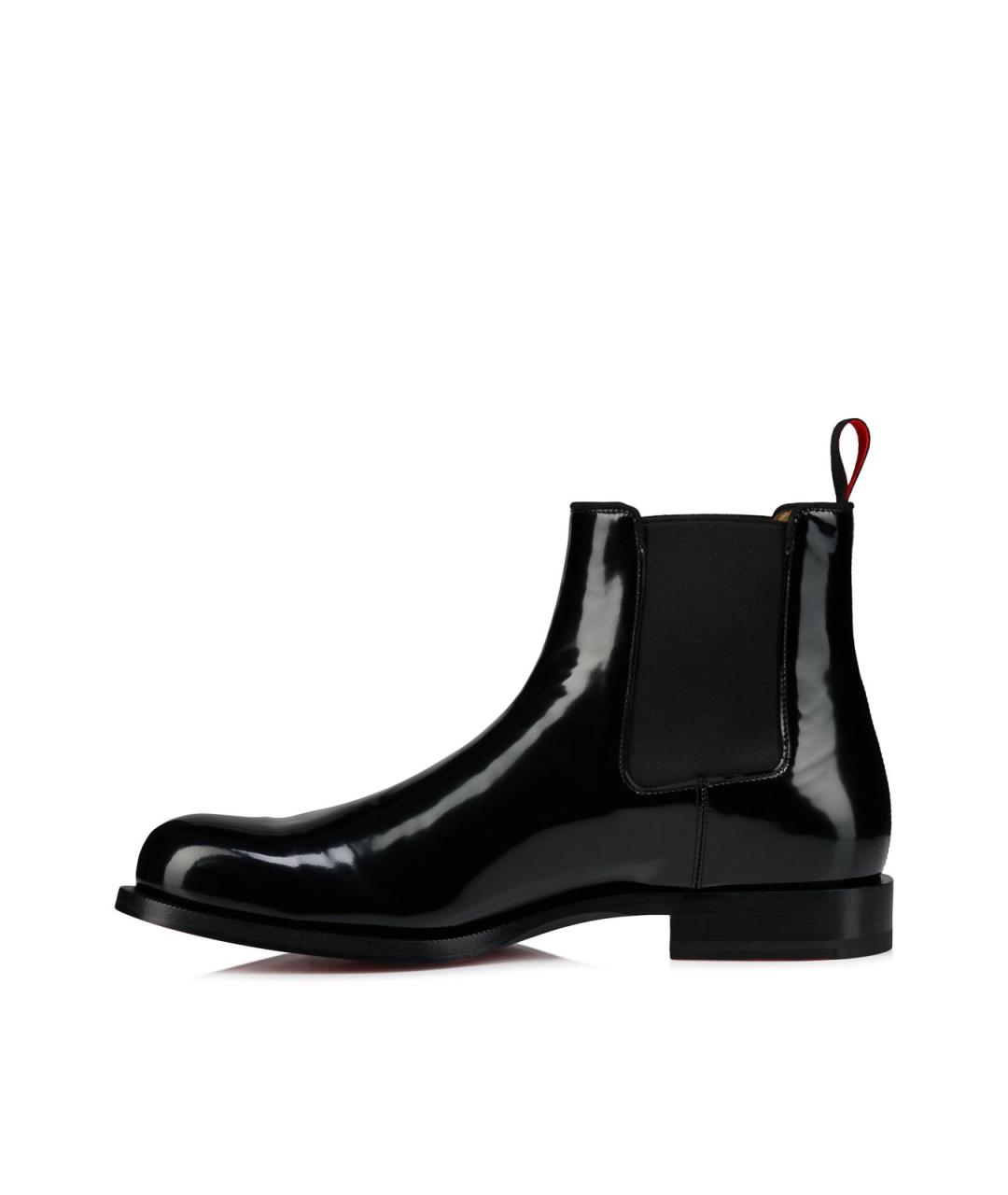 CHRISTIAN LOUBOUTIN Черные кожаные низкие ботинки, фото 4