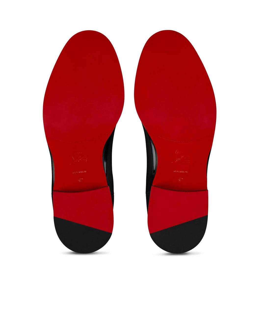 CHRISTIAN LOUBOUTIN Черные кожаные низкие ботинки, фото 5