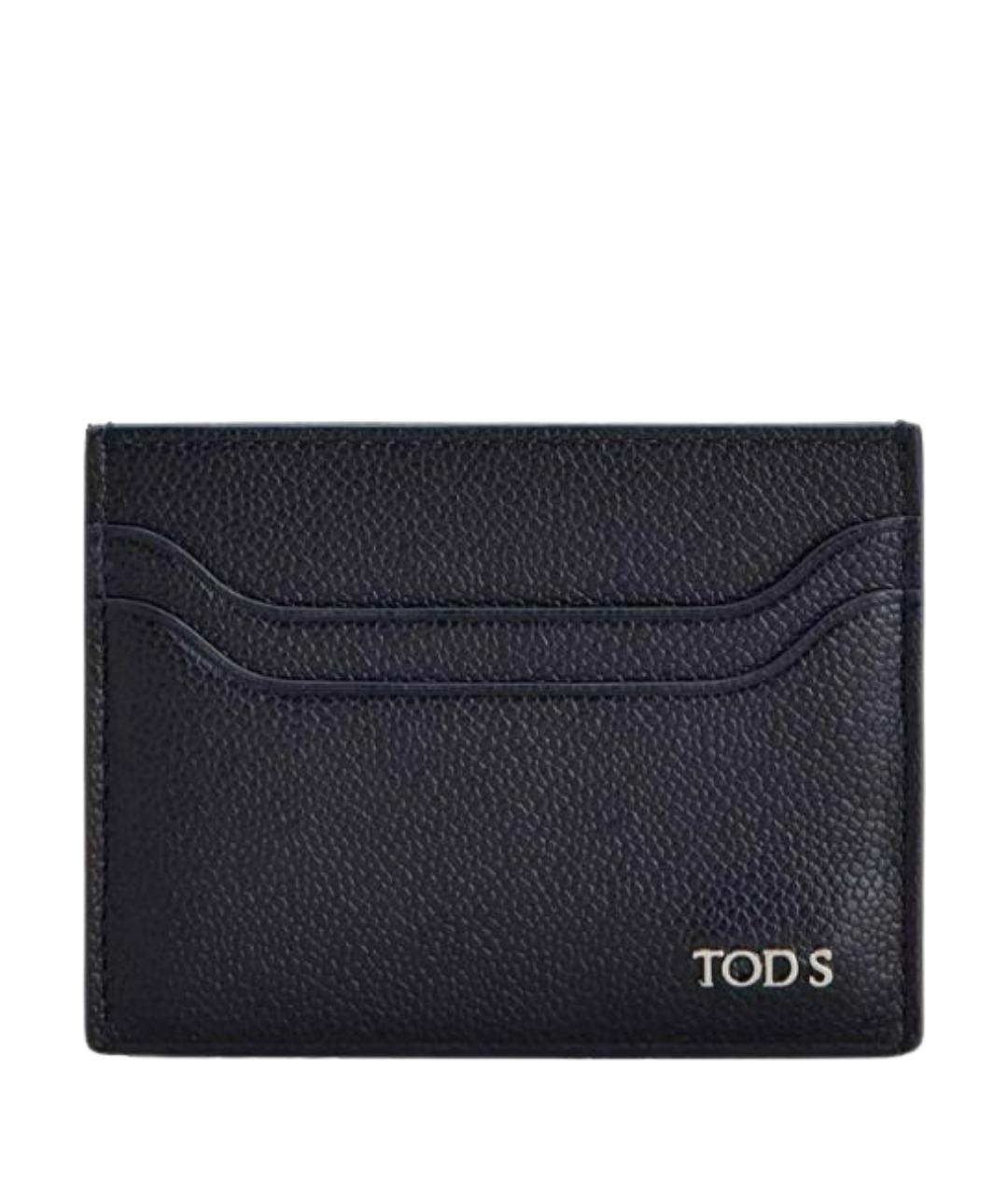 TOD'S Темно-синий кожаный кардхолдер, фото 1