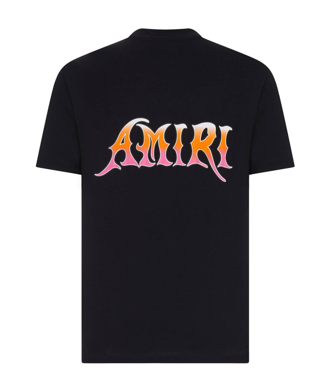 AMIRI Черная хлопковая футболка, фото 2