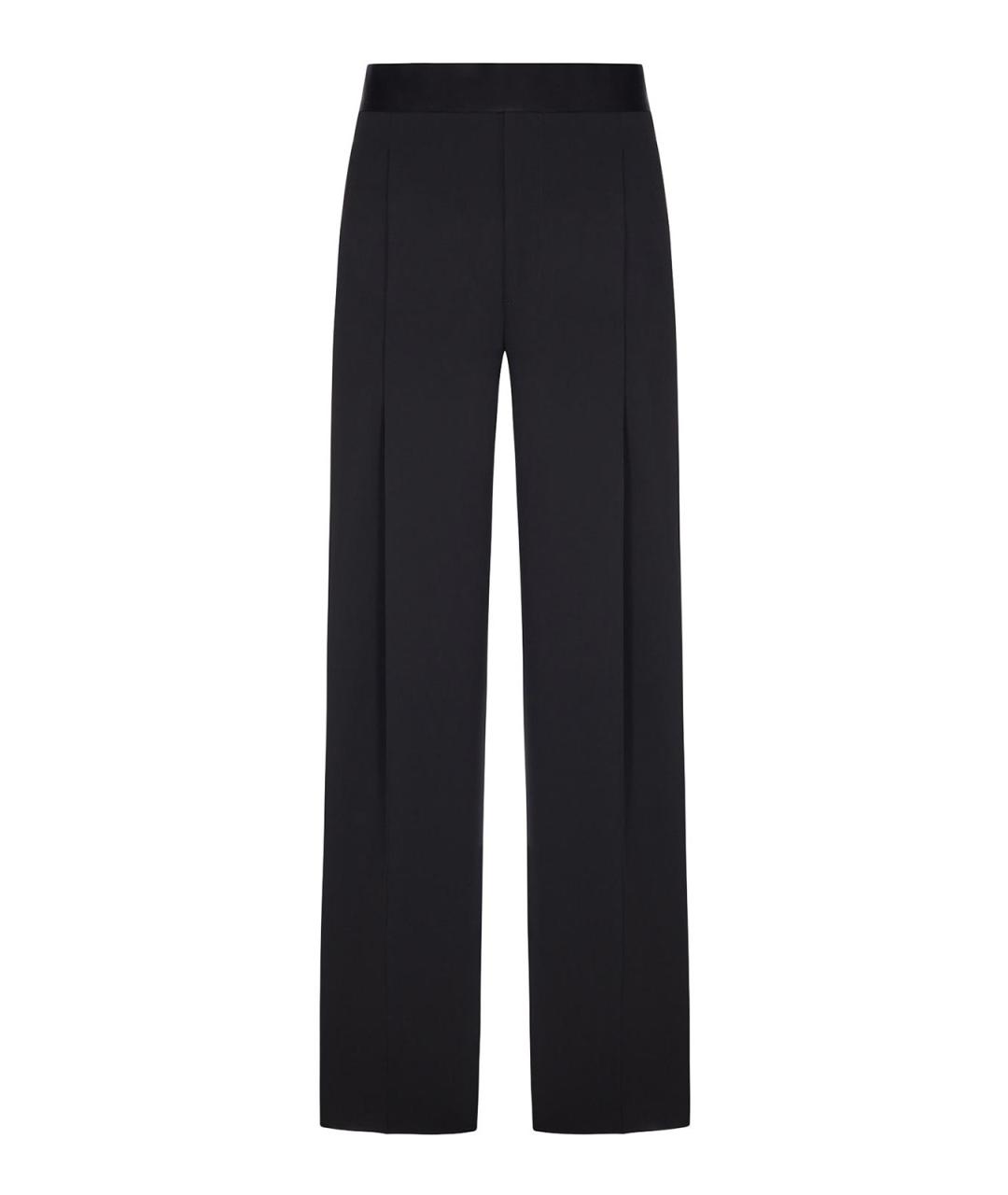 GIORGIO ARMANI Черные шерстяные повседневные брюки, фото 1