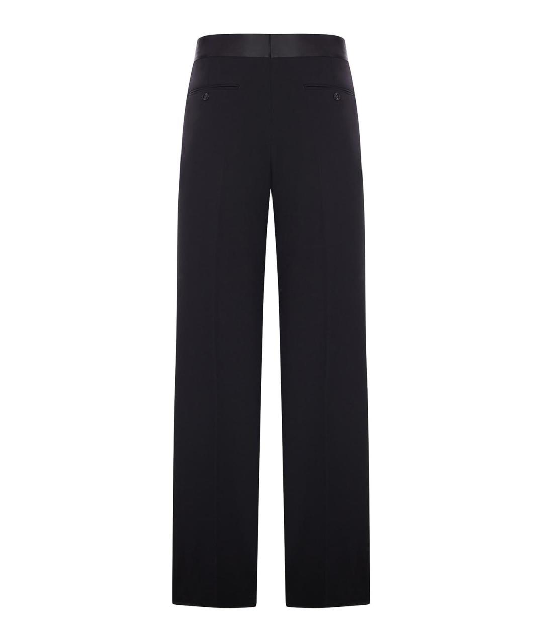 GIORGIO ARMANI Черные шерстяные повседневные брюки, фото 2