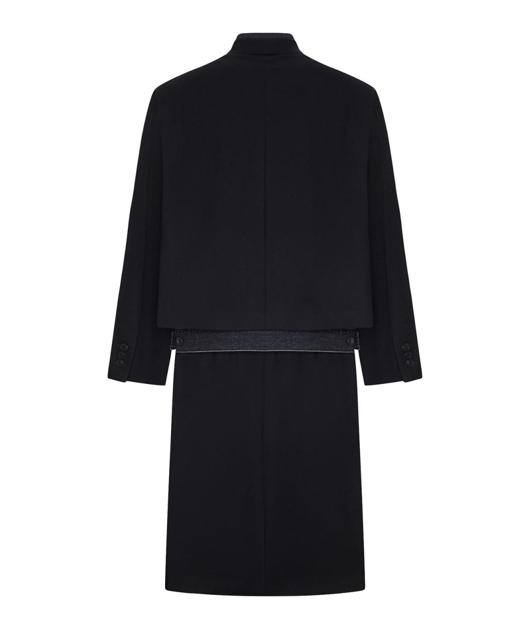 SACAI Черное шерстяное пальто, фото 2