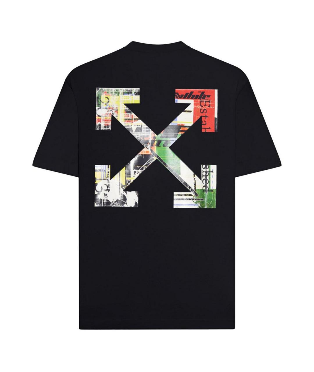 OFF-WHITE Черная хлопковая футболка, фото 2