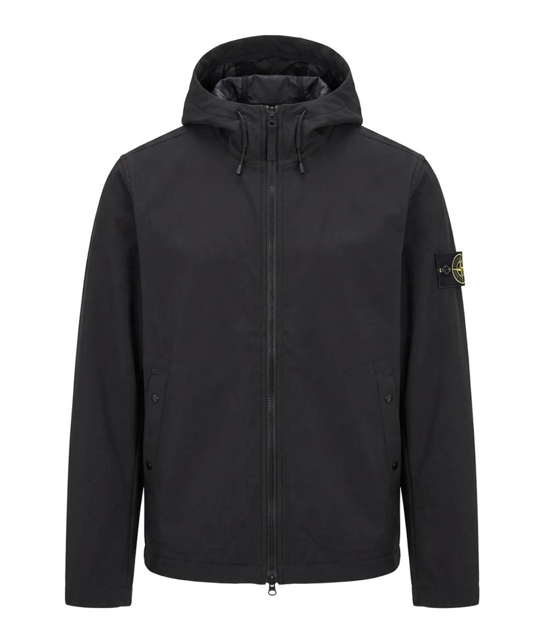 STONE ISLAND Черная синтетическая куртка, фото 1
