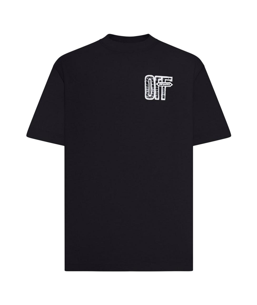 OFF-WHITE Черная хлопковая футболка, фото 1