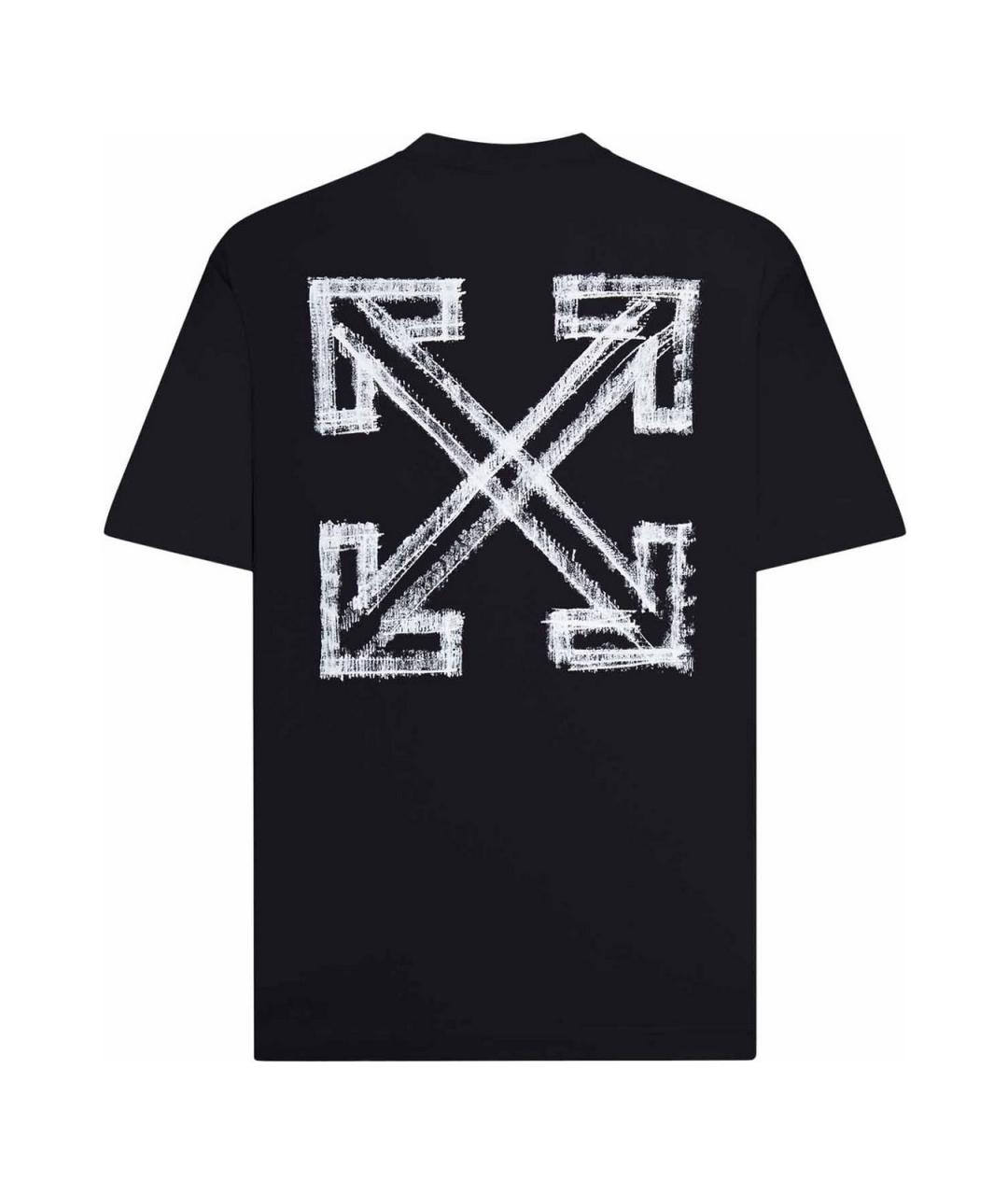 OFF-WHITE Черная хлопковая футболка, фото 2