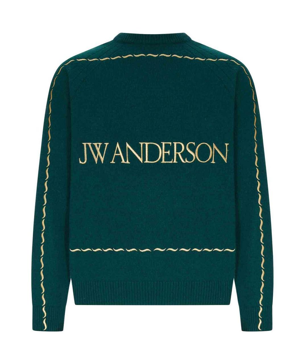 J.W.ANDERSON Зеленый шерстяной джемпер / свитер, фото 1