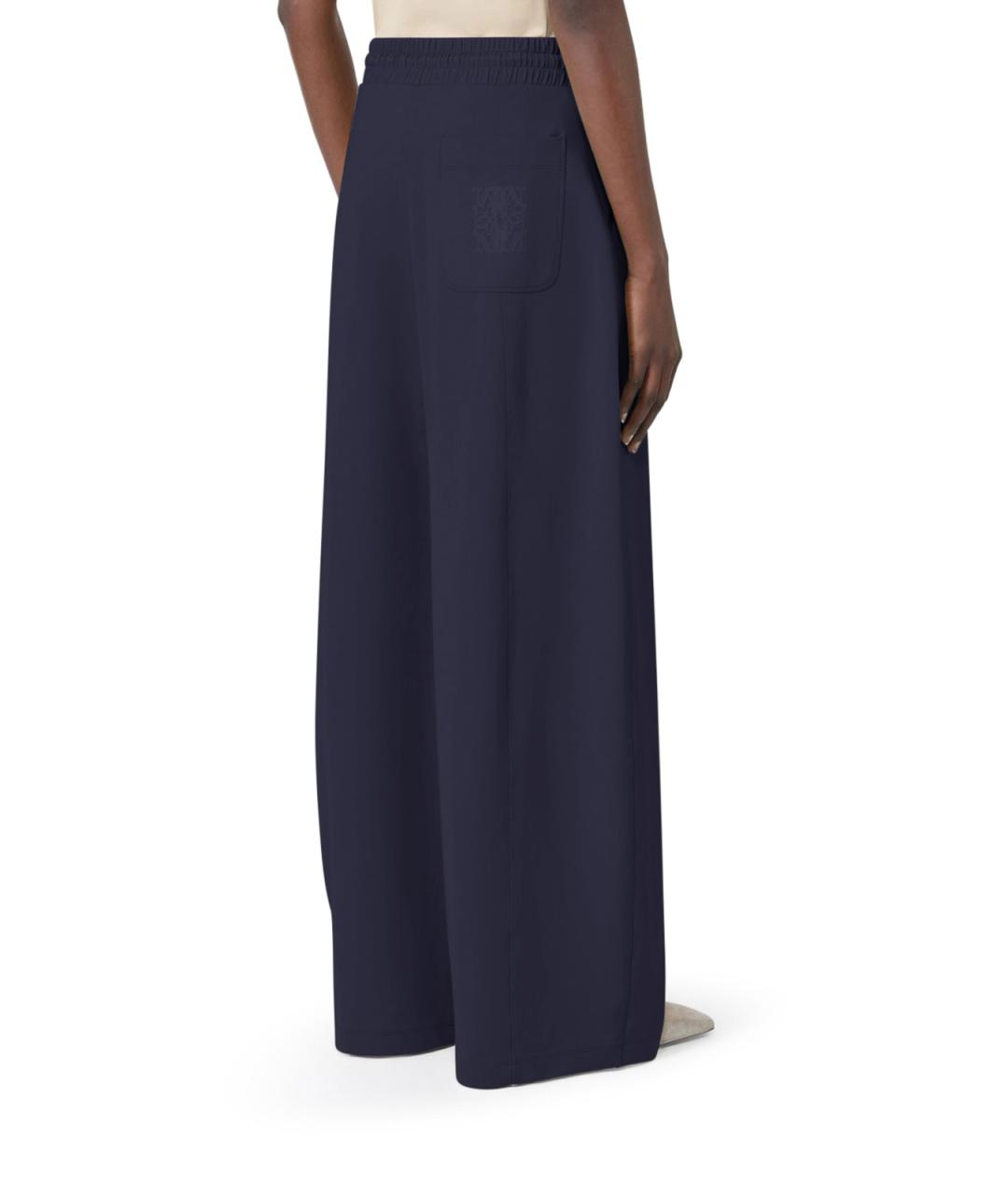 MAX MARA Синие хлопковые брюки широкие, фото 4