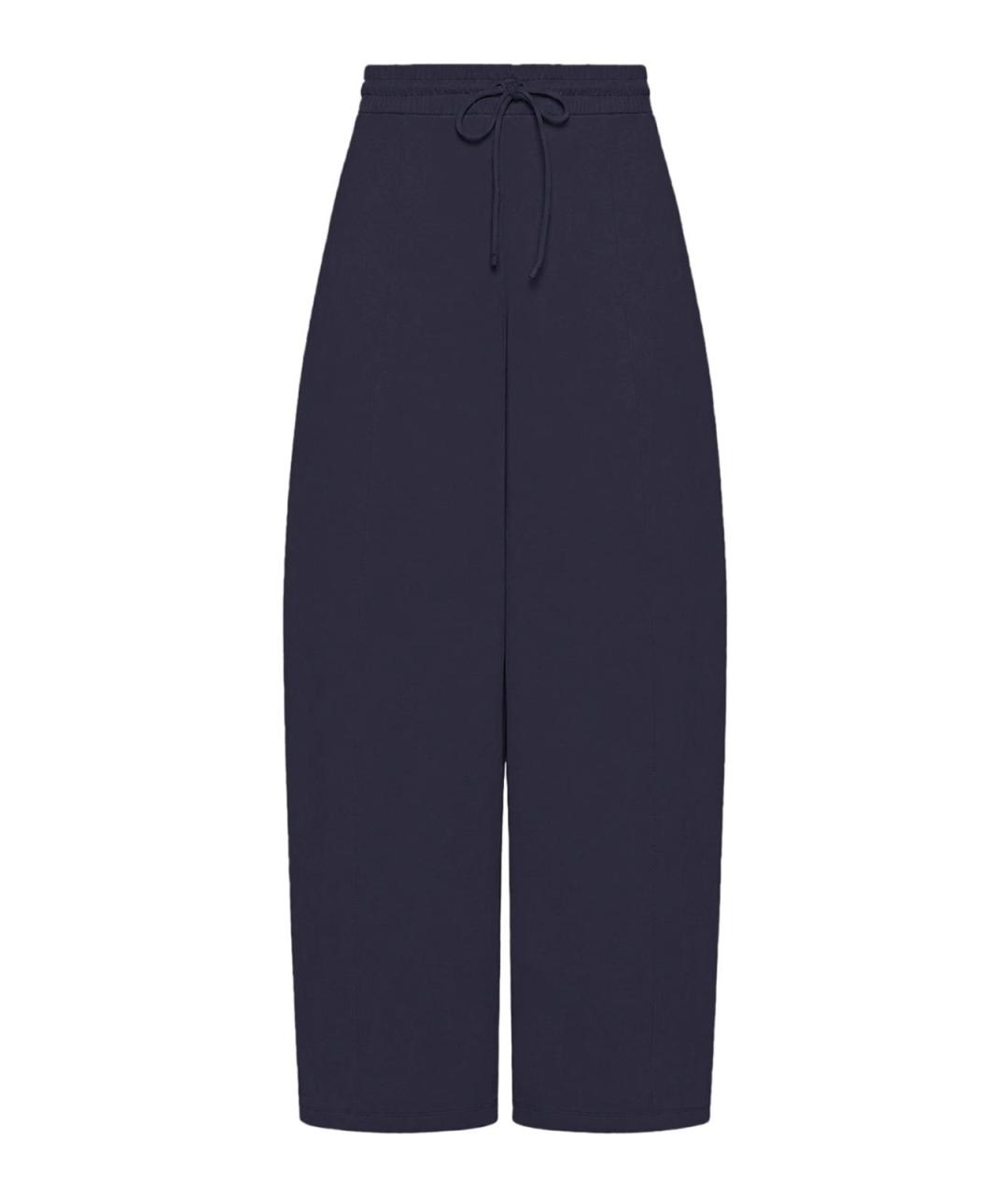 MAX MARA Синие хлопковые брюки широкие, фото 1