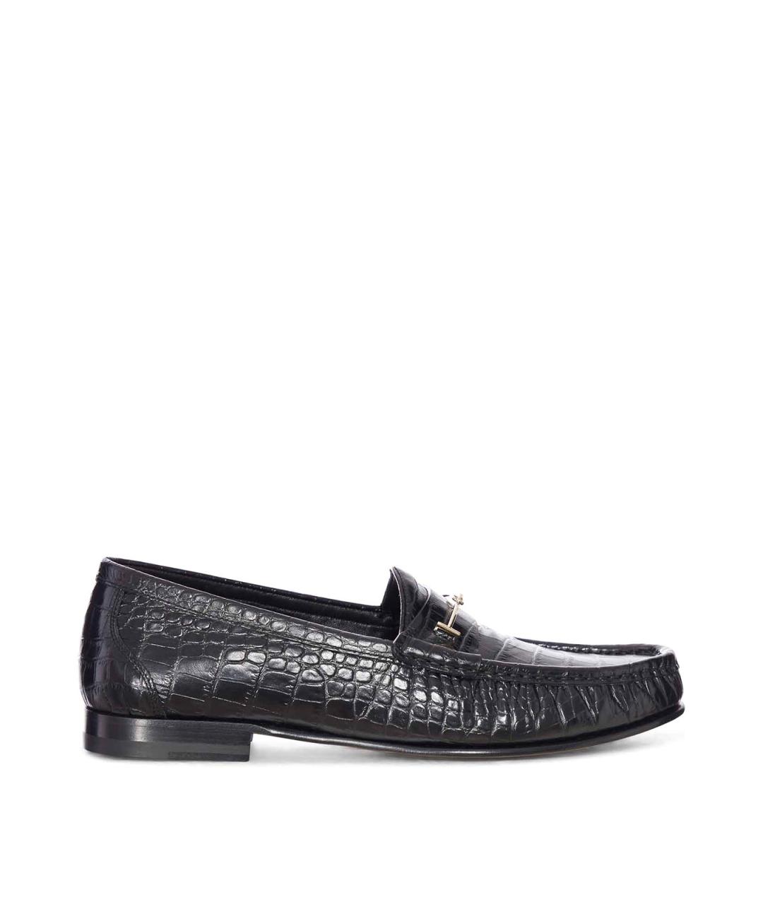 TOM FORD Черные кожаные лоферы, фото 1
