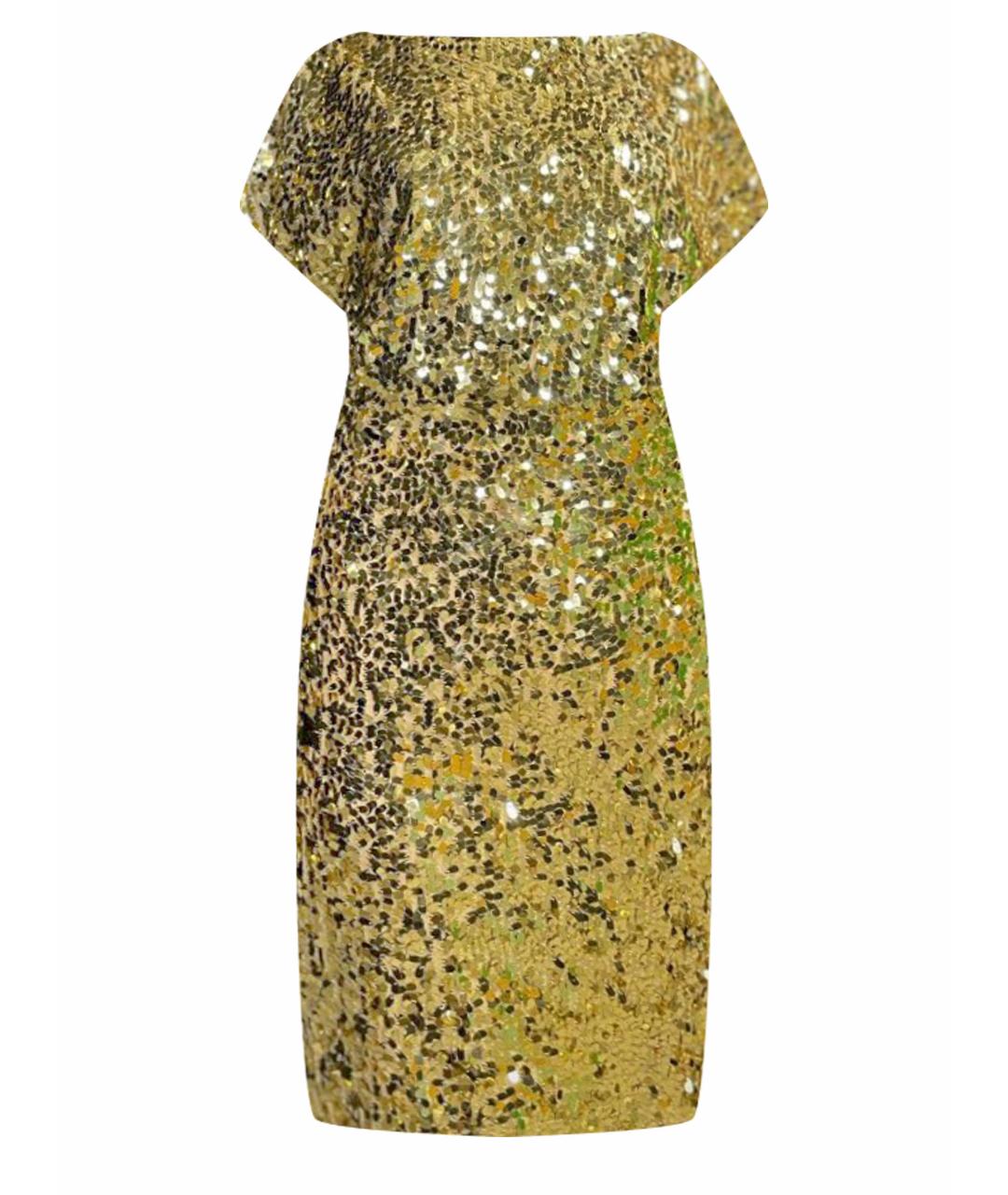 PAUL & JOE Золотое полиэстеровое вечернее платье, фото 1