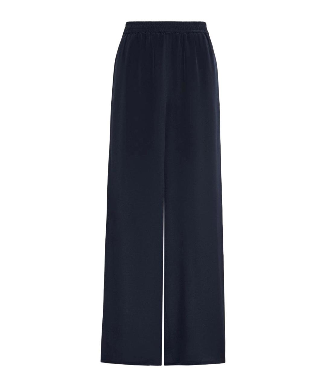 MAX MARA Синие шелковые брюки широкие, фото 1