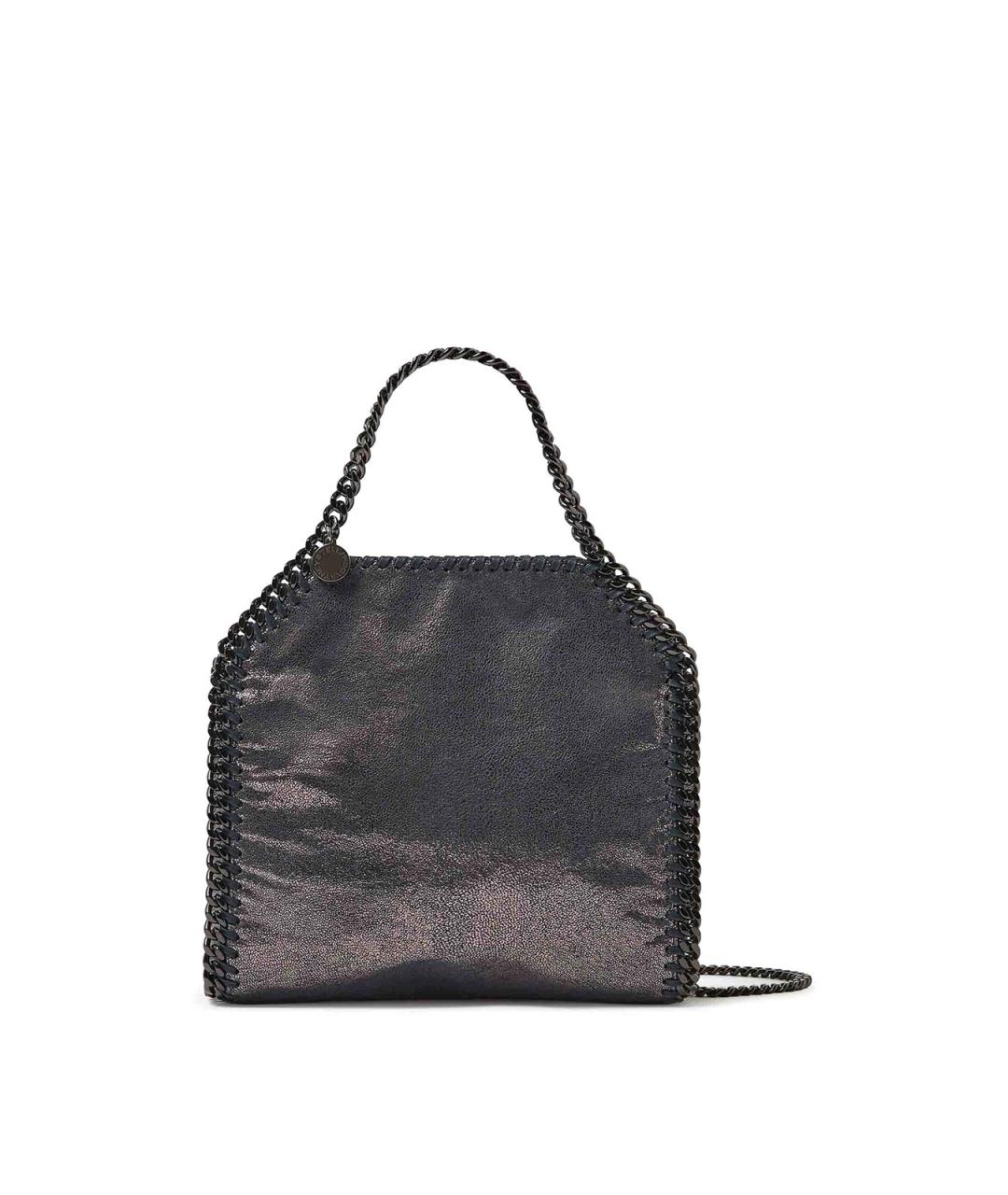 STELLA MCCARTNEY Темно-синяя сумка тоут из искусственной кожи, фото 1