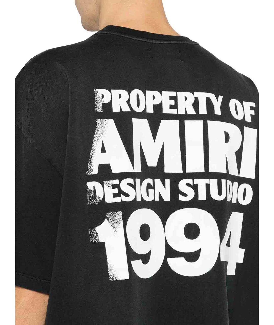 AMIRI Черная хлопковая футболка, фото 5