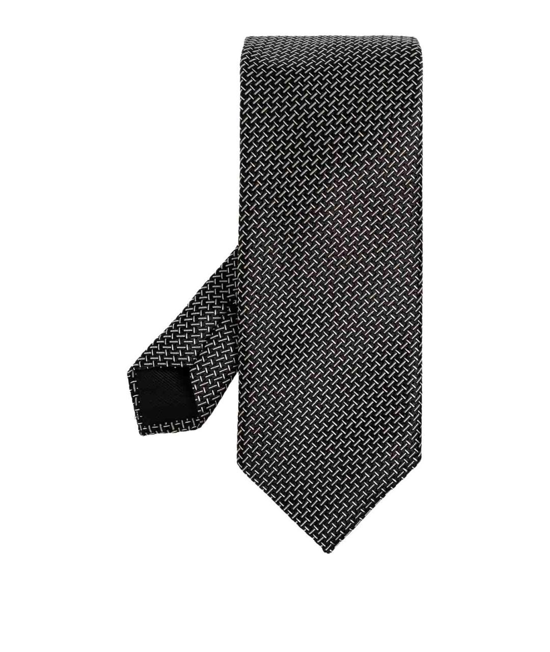TOM FORD Черный шелковый галстук, фото 1