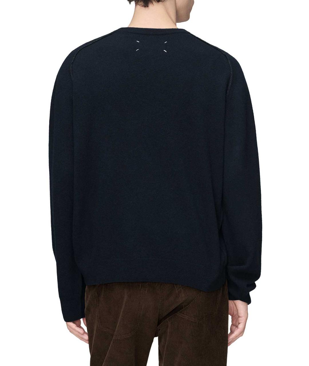 MAISON MARGIELA Темно-синий шерстяной джемпер / свитер, фото 4