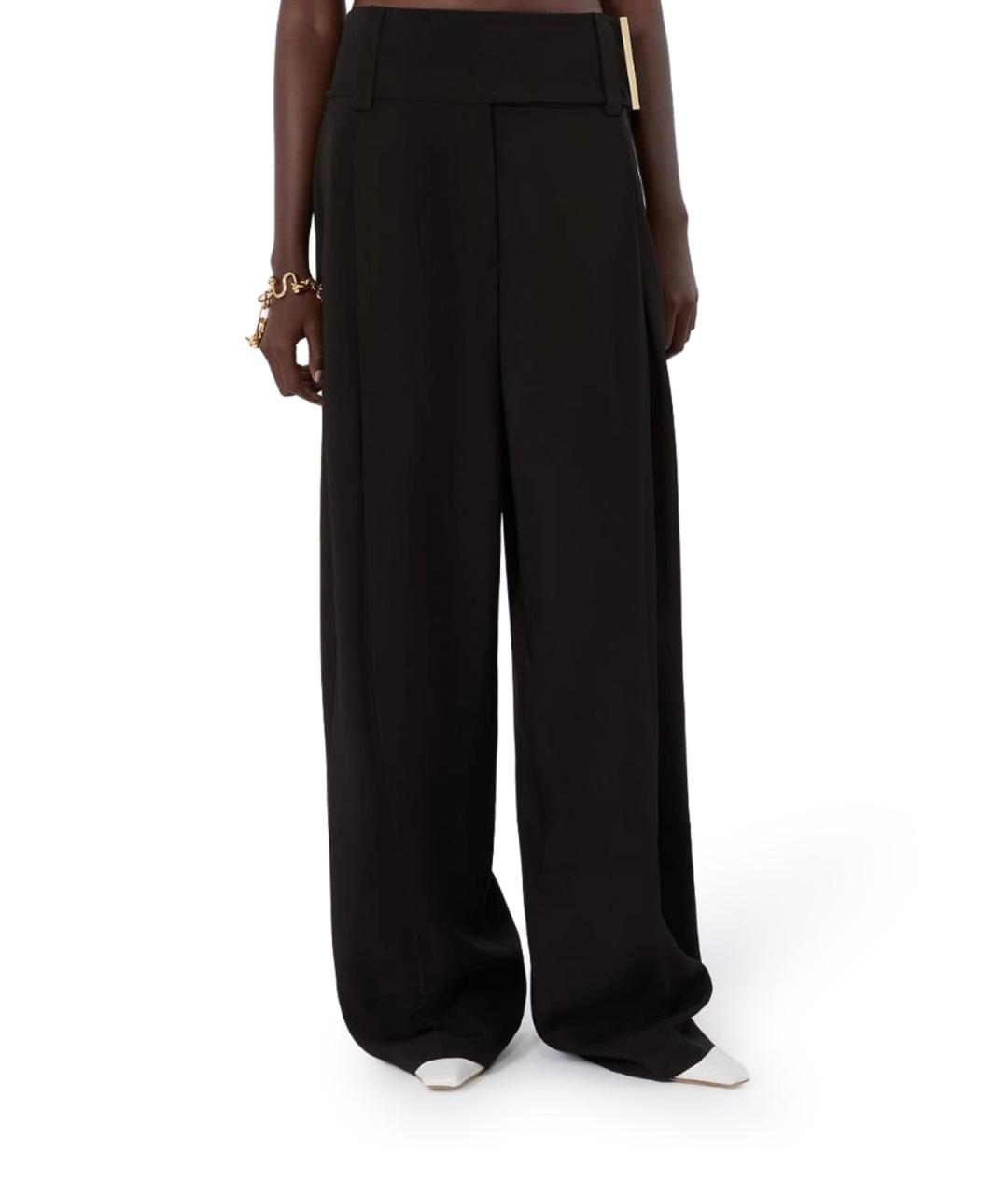 SPORTMAX Черные брюки широкие, фото 2