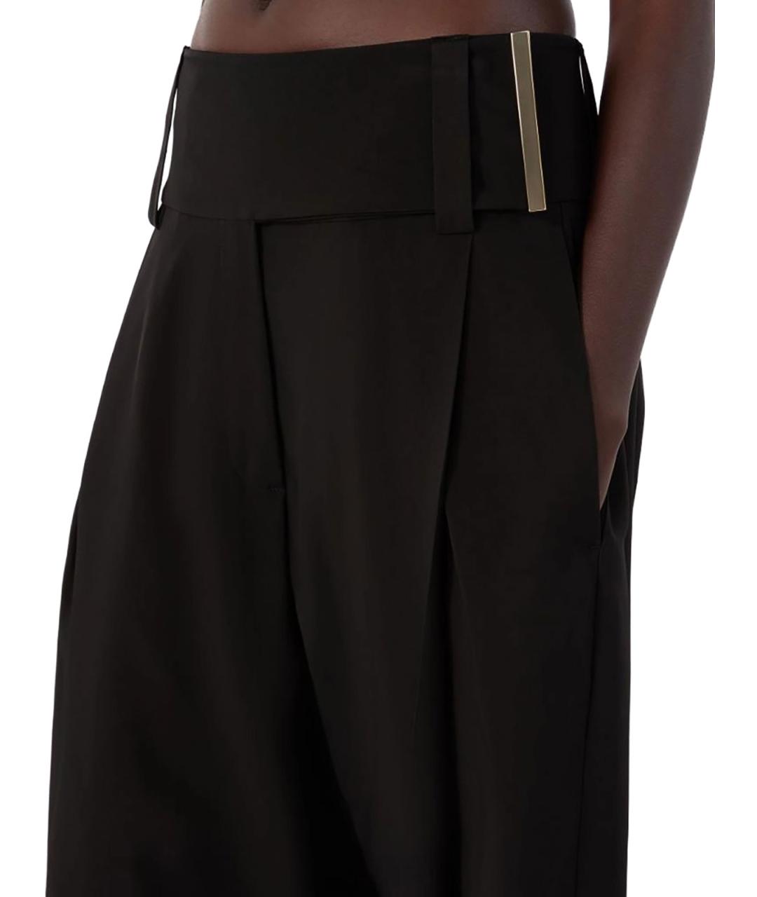 SPORTMAX Черные брюки широкие, фото 4