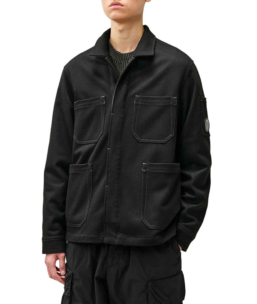 CP COMPANY Черная шерстяная куртка, фото 3