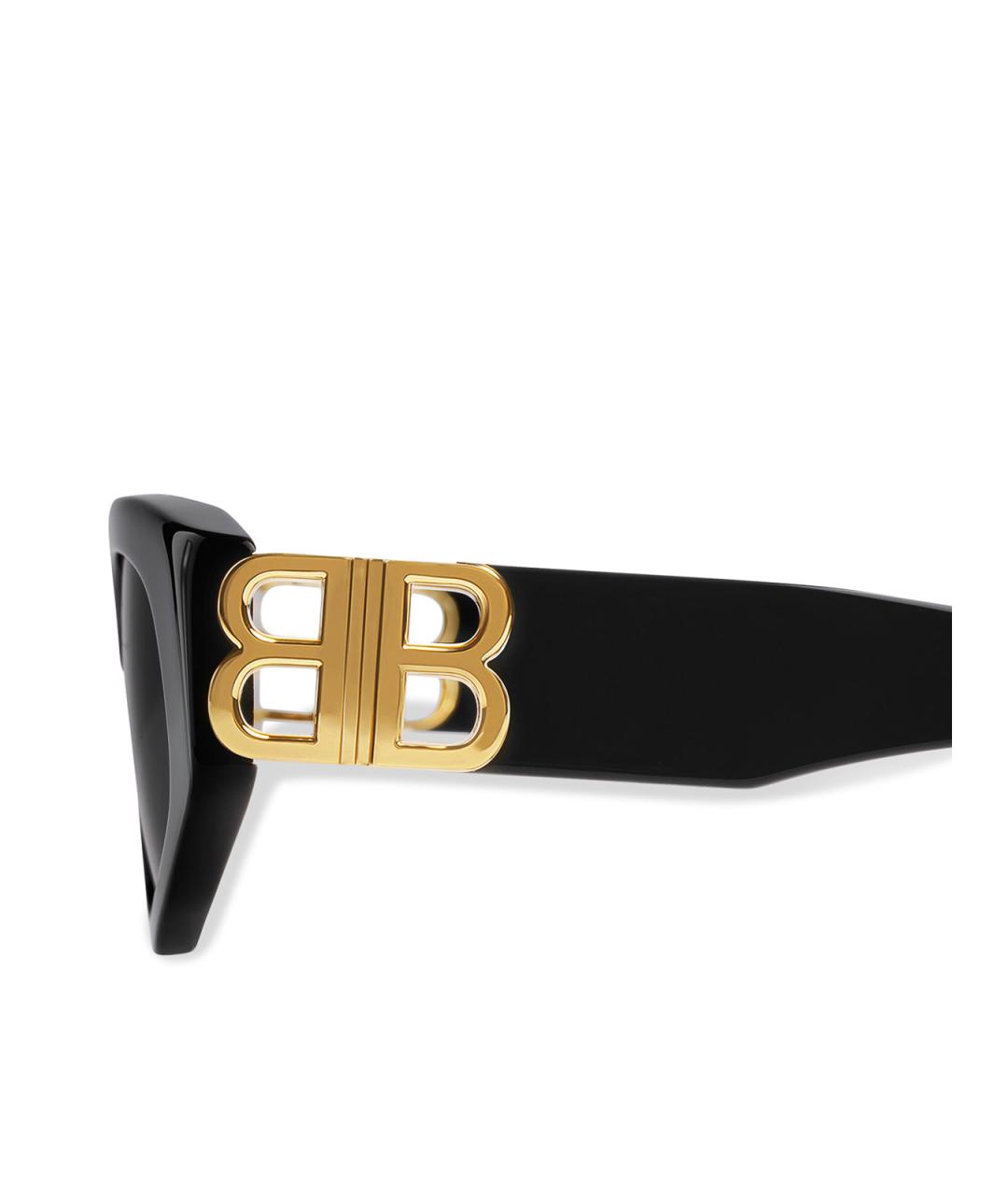 BALENCIAGA Черные пластиковые солнцезащитные очки, фото 4