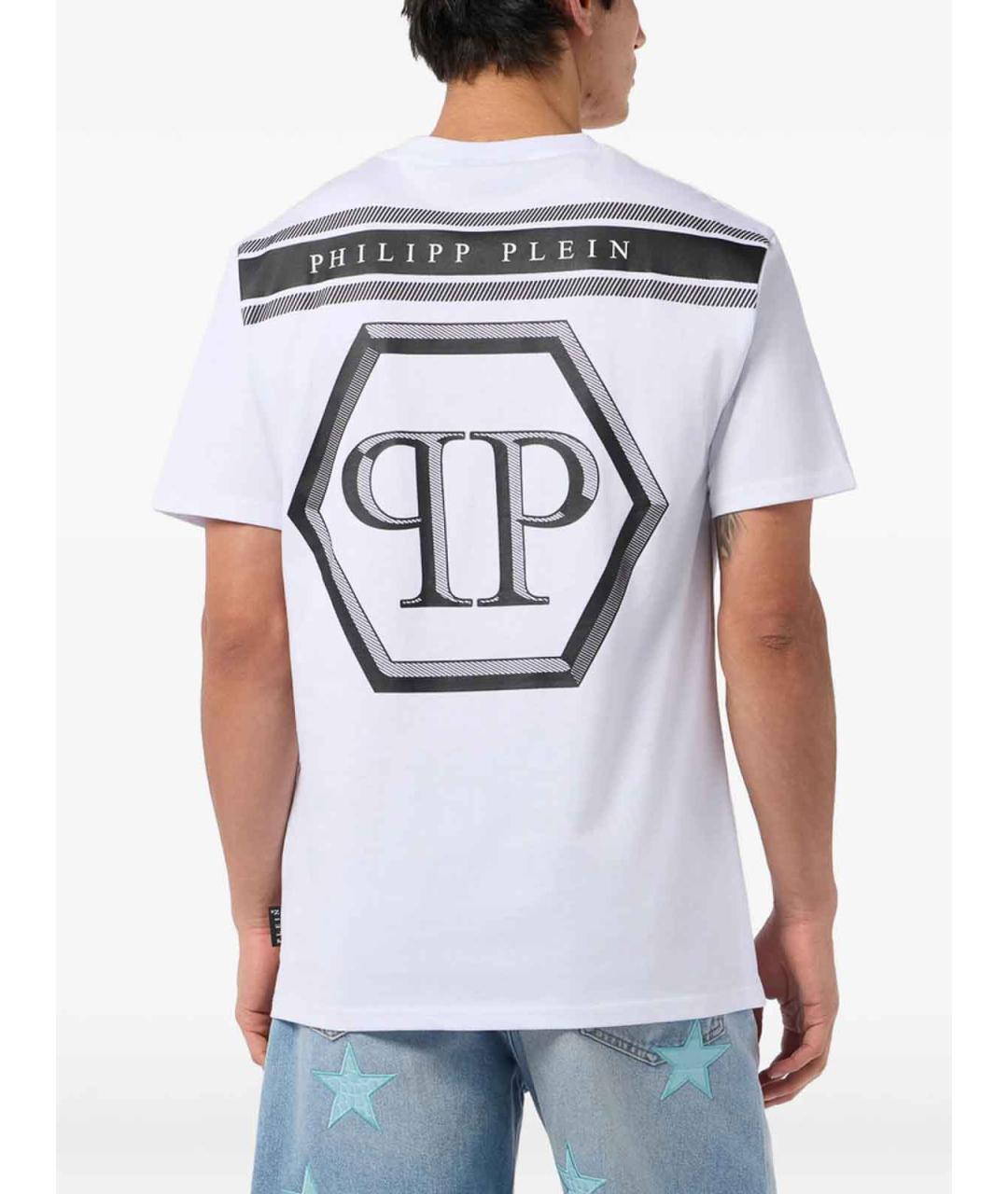 PHILIPP PLEIN Белая хлопковая футболка, фото 3