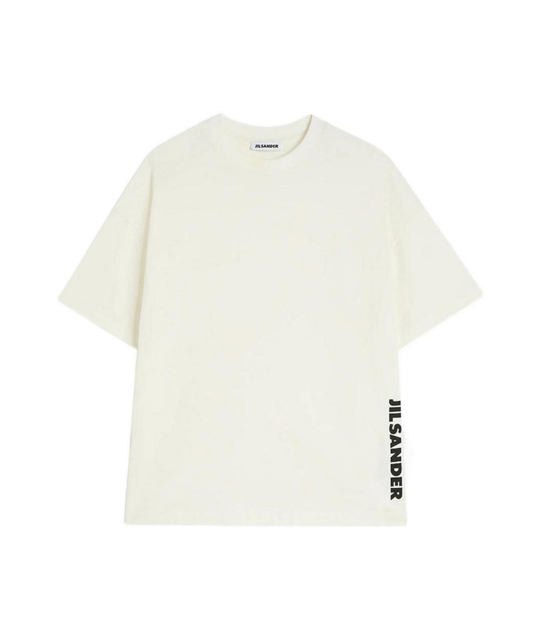 JIL SANDER Белая хлопковая футболка, фото 1