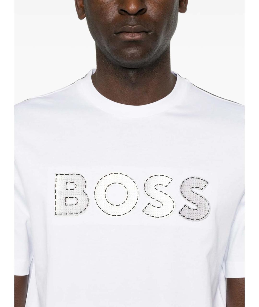 HUGO BOSS Белая хлопковая футболка, фото 2
