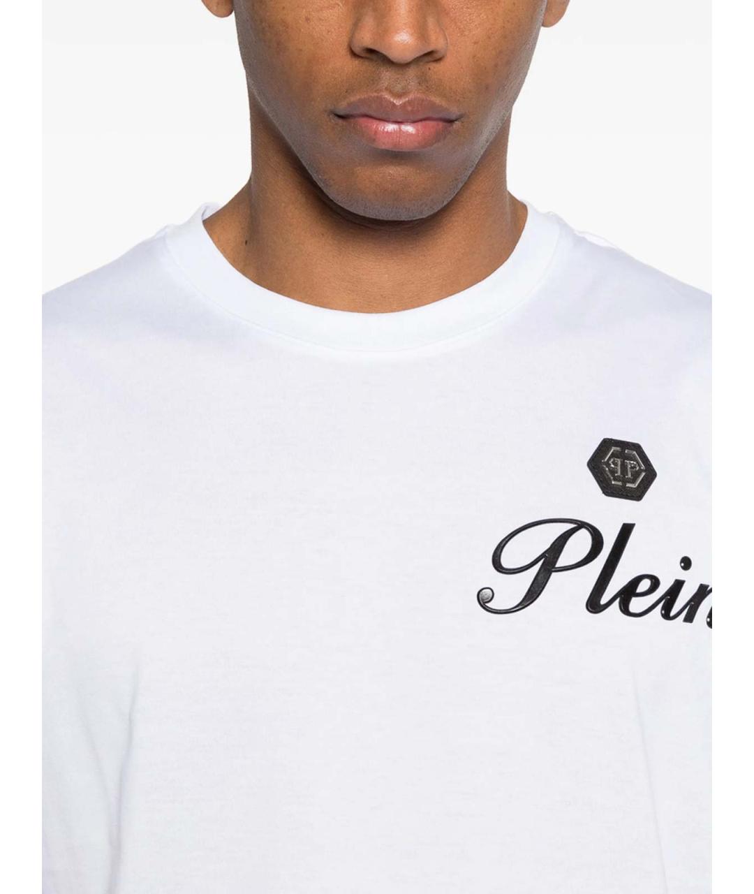 PHILIPP PLEIN Белая хлопковая футболка, фото 4