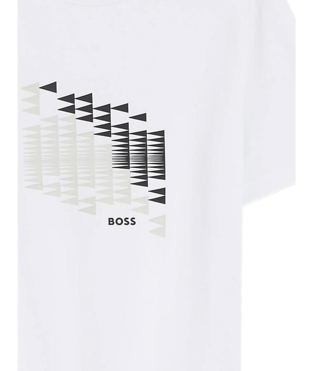 HUGO BOSS Белая хлопковая футболка, фото 2