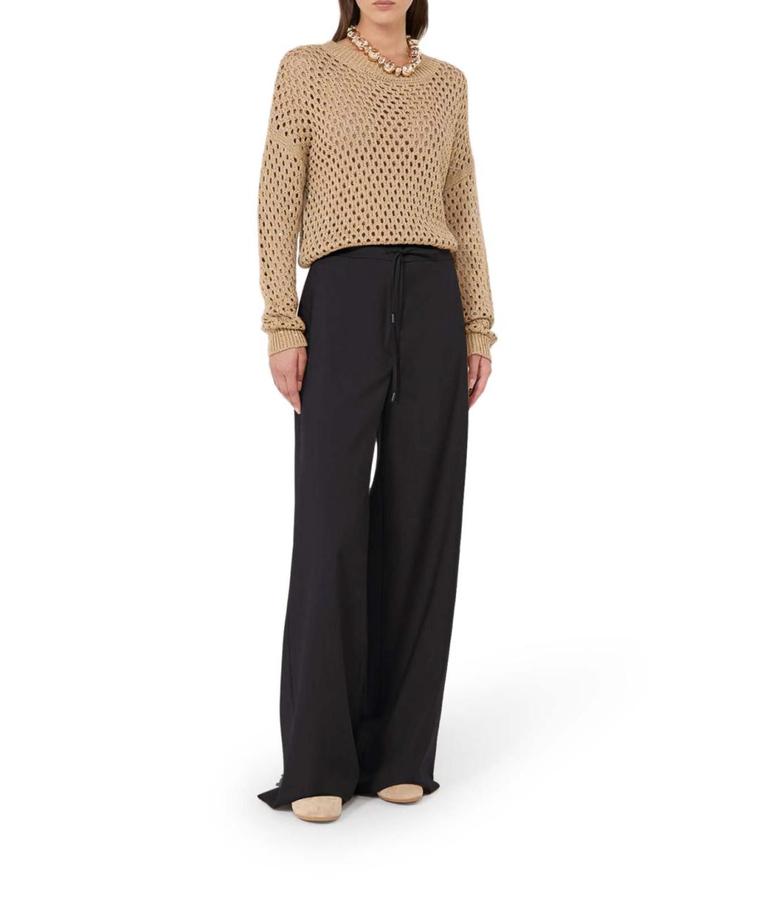 MAX MARA Черные брюки широкие, фото 2