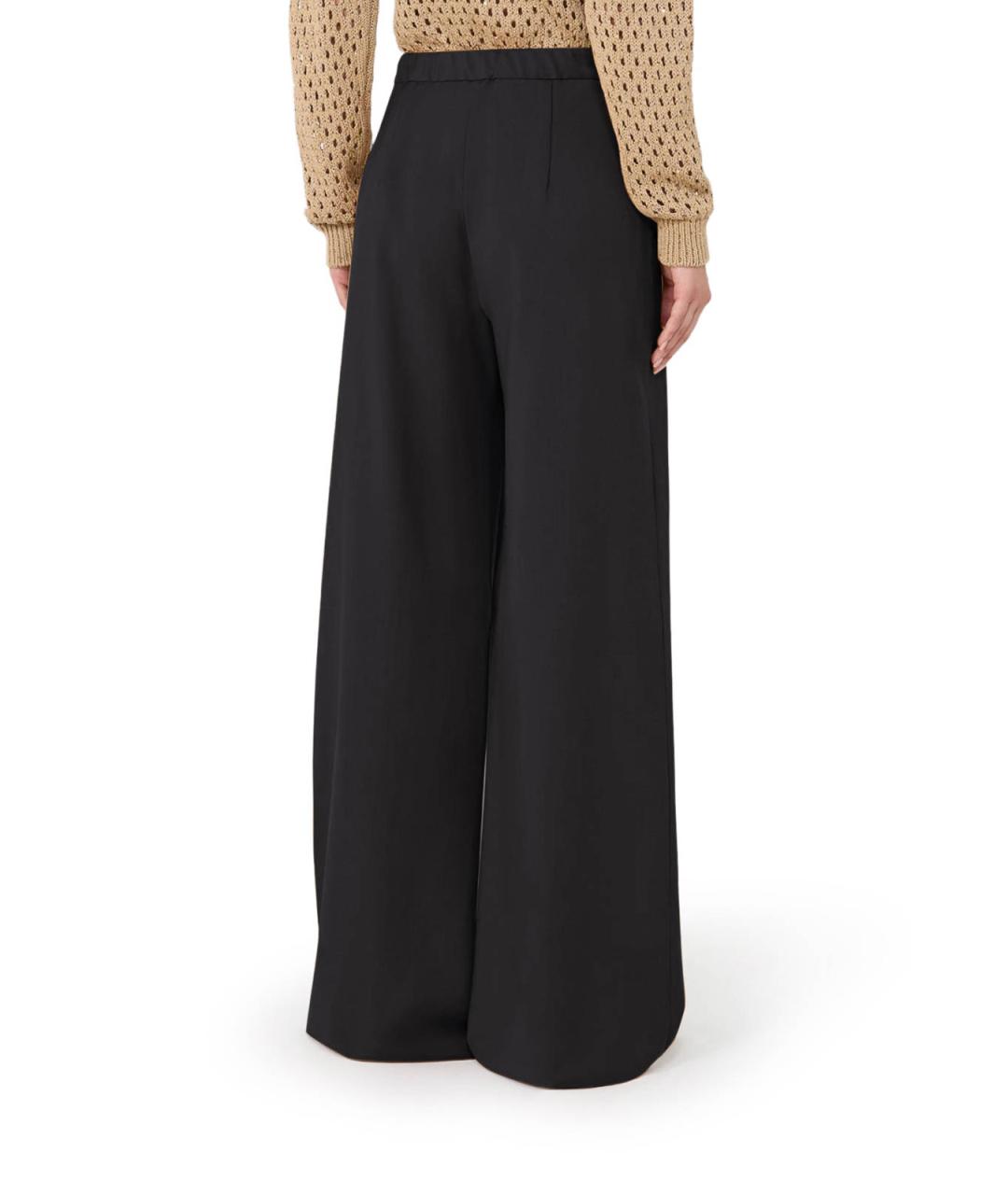MAX MARA Черные брюки широкие, фото 4
