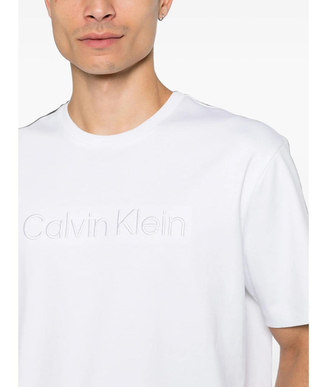 CALVIN KLEIN Белая хлопковая футболка, фото 5