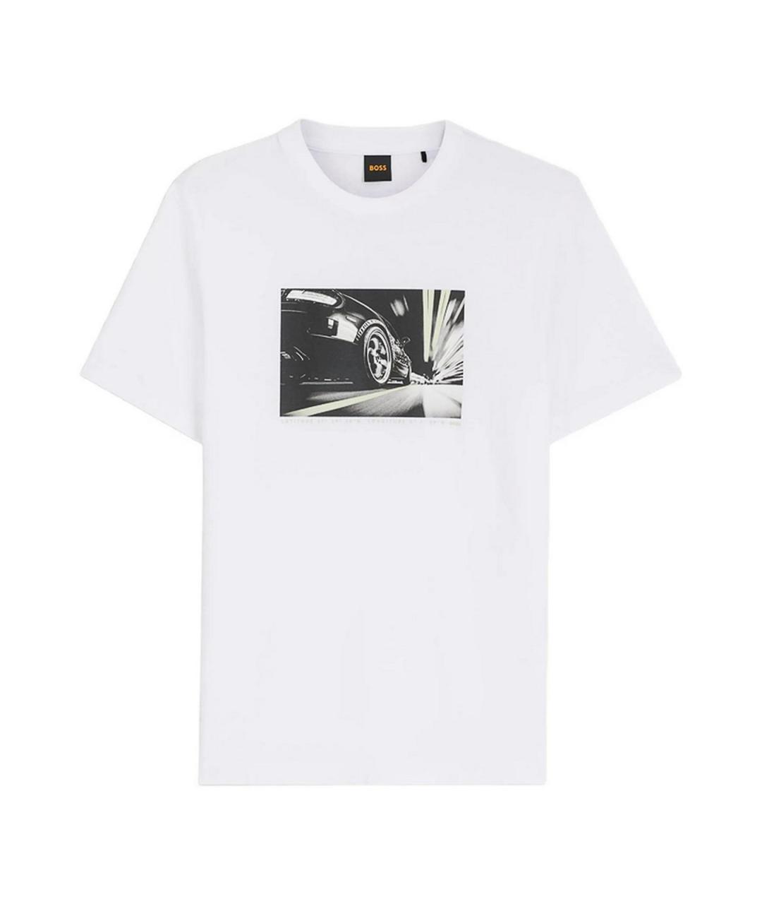 HUGO BOSS Белая хлопковая футболка, фото 1