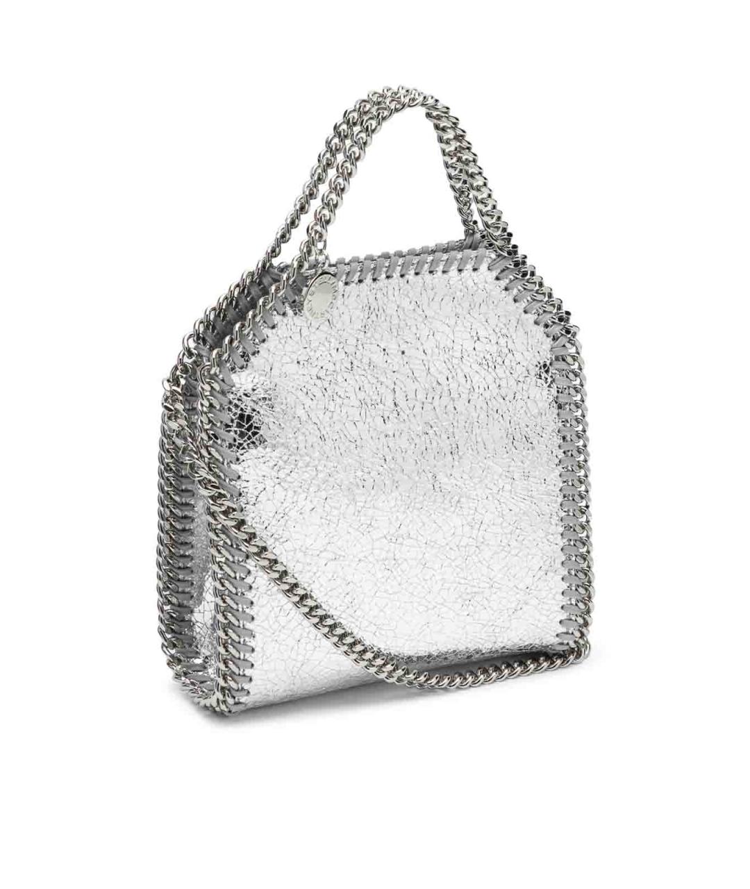 STELLA MCCARTNEY Серебряная сумка тоут из искусственной кожи, фото 2