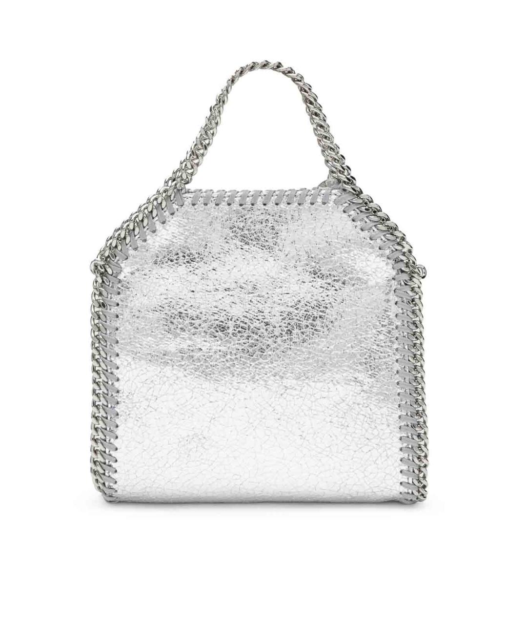 STELLA MCCARTNEY Серебряная сумка тоут из искусственной кожи, фото 3