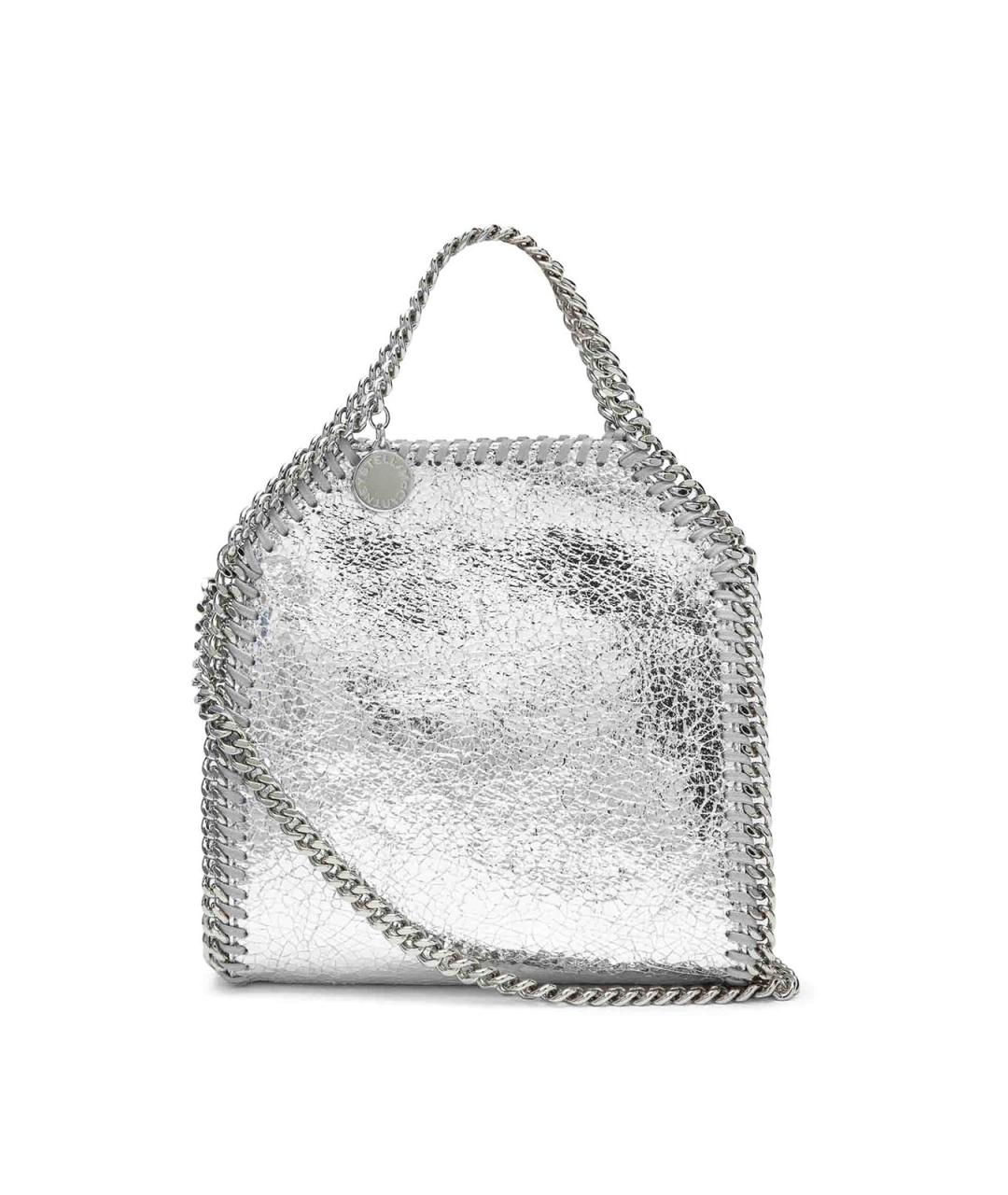 STELLA MCCARTNEY Серебряная сумка тоут из искусственной кожи, фото 1