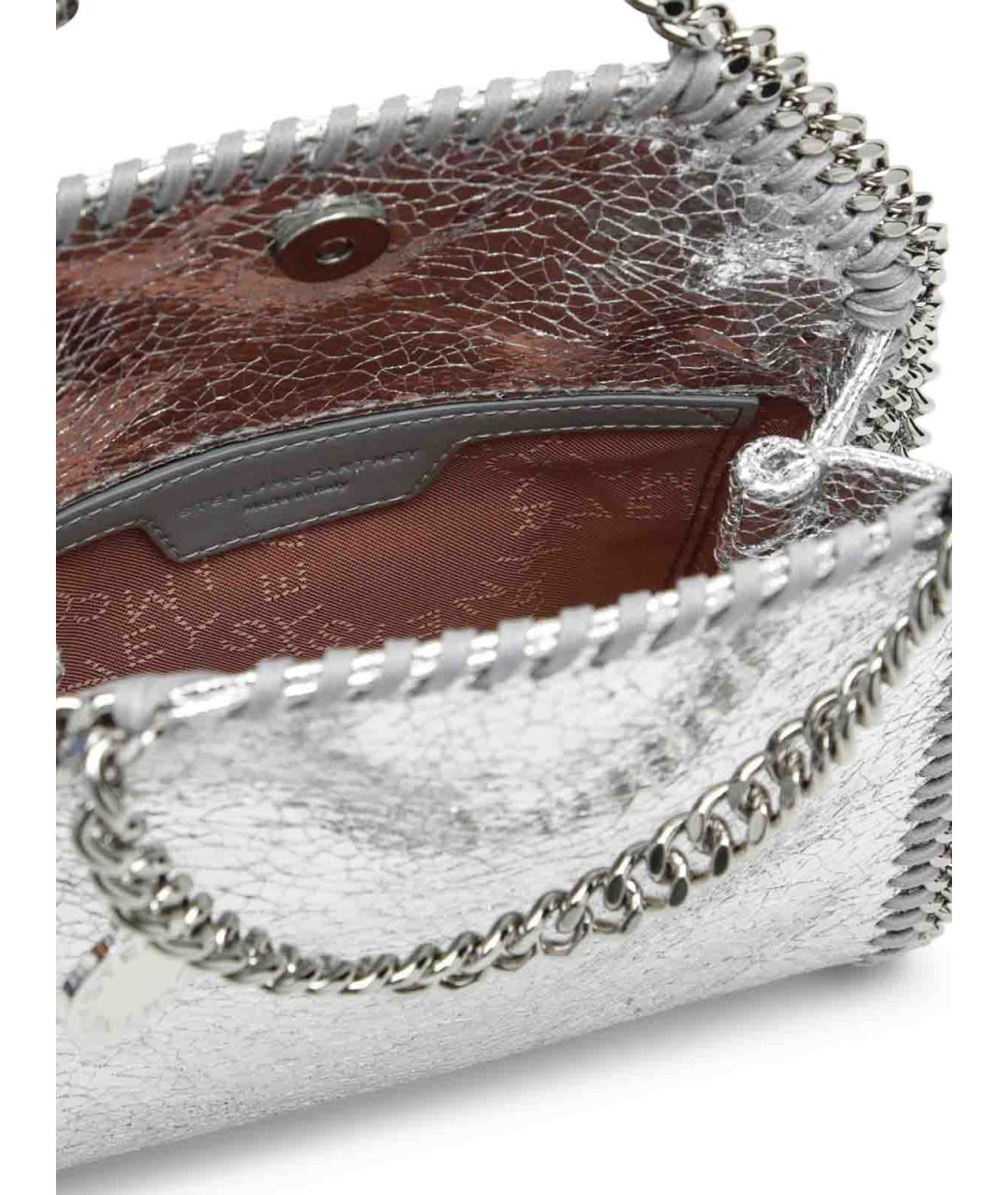 STELLA MCCARTNEY Серебряная сумка тоут из искусственной кожи, фото 4