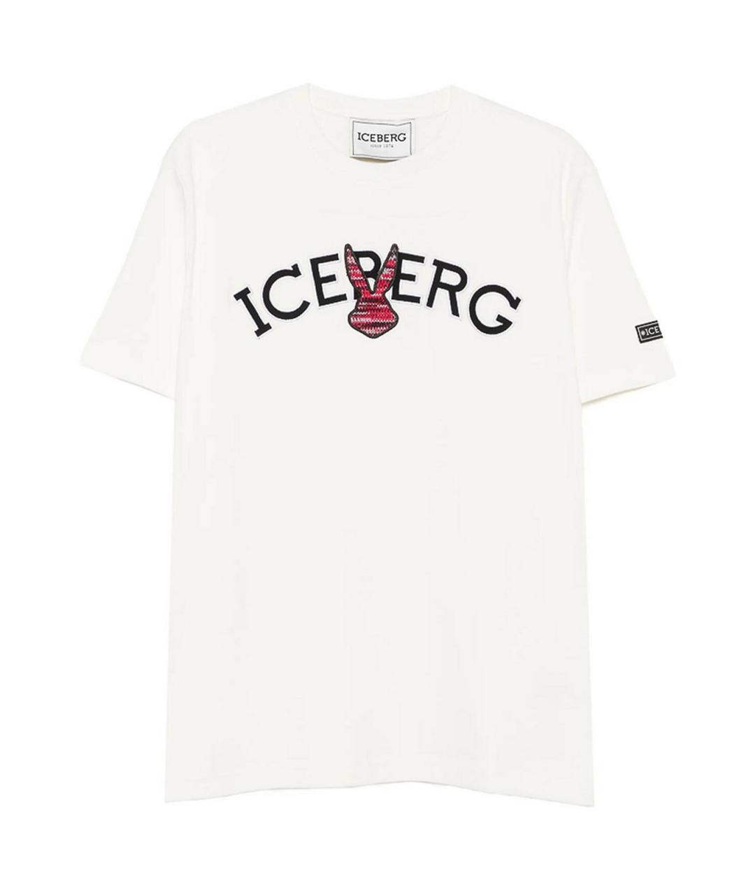 ICEBERG Белая хлопковая футболка, фото 1