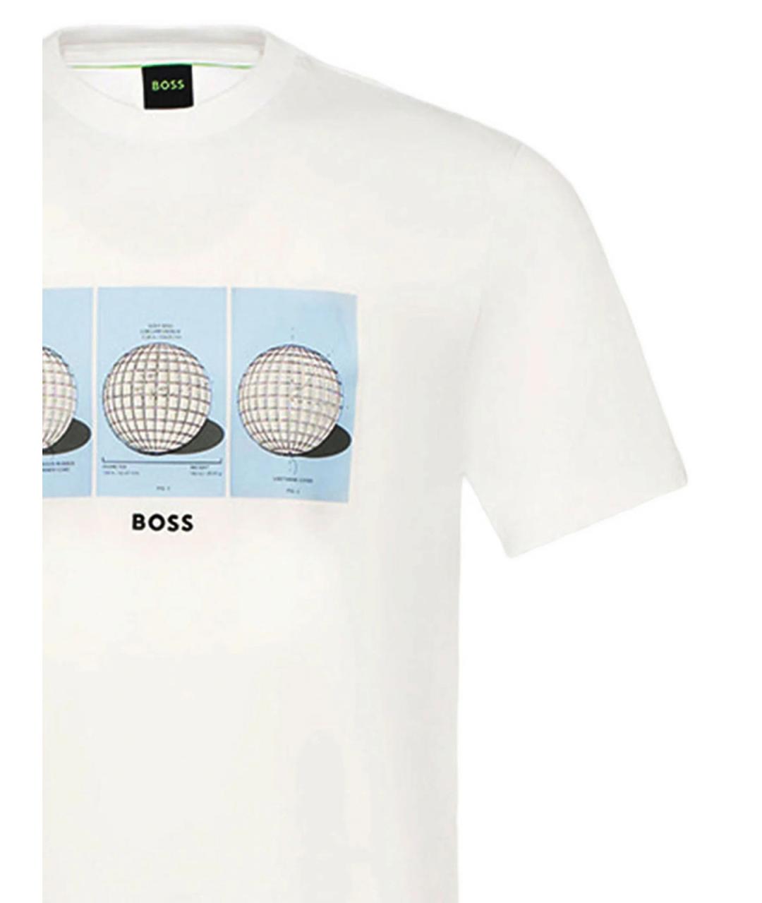 HUGO BOSS Белая хлопковая футболка, фото 3