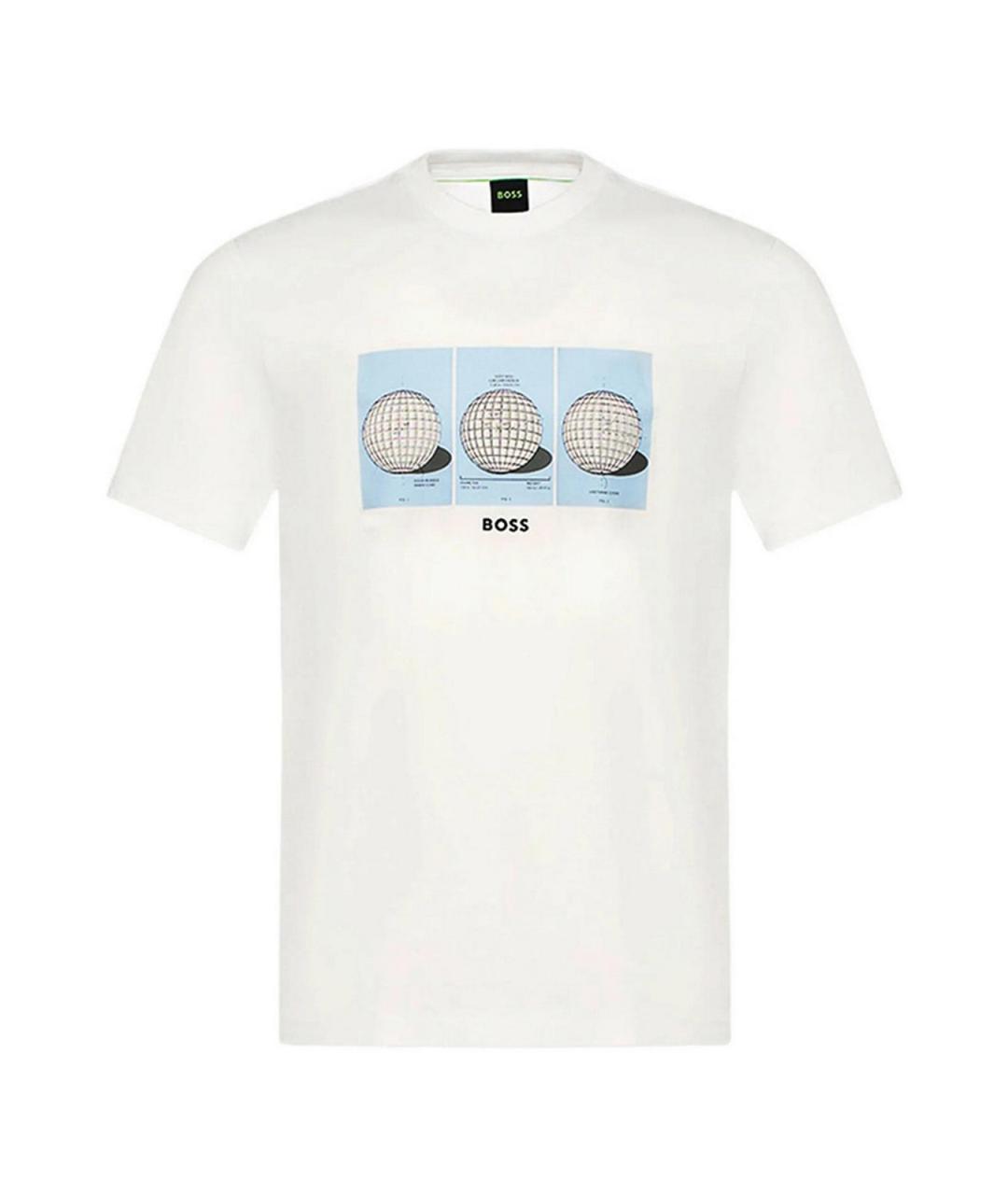 HUGO BOSS Белая хлопковая футболка, фото 1
