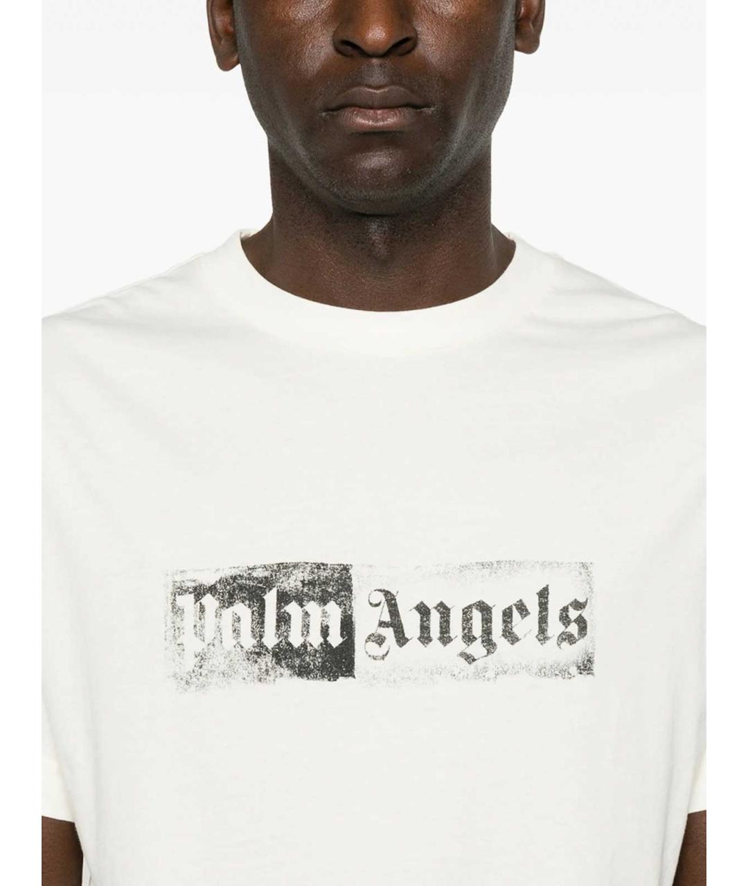 PALM ANGELS Белая хлопковая футболка, фото 5