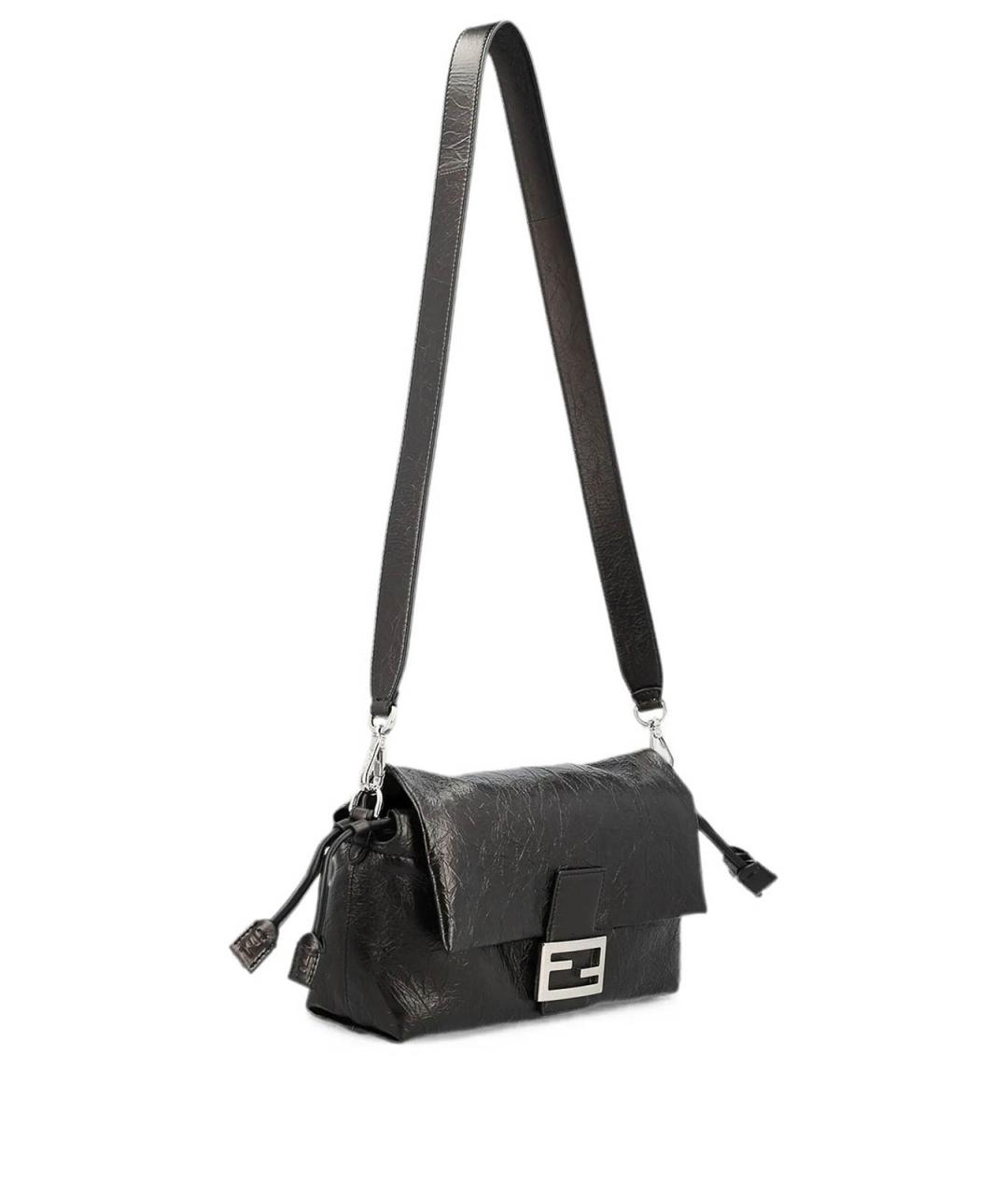 FENDI Черная кожаная сумка через плечо, фото 3