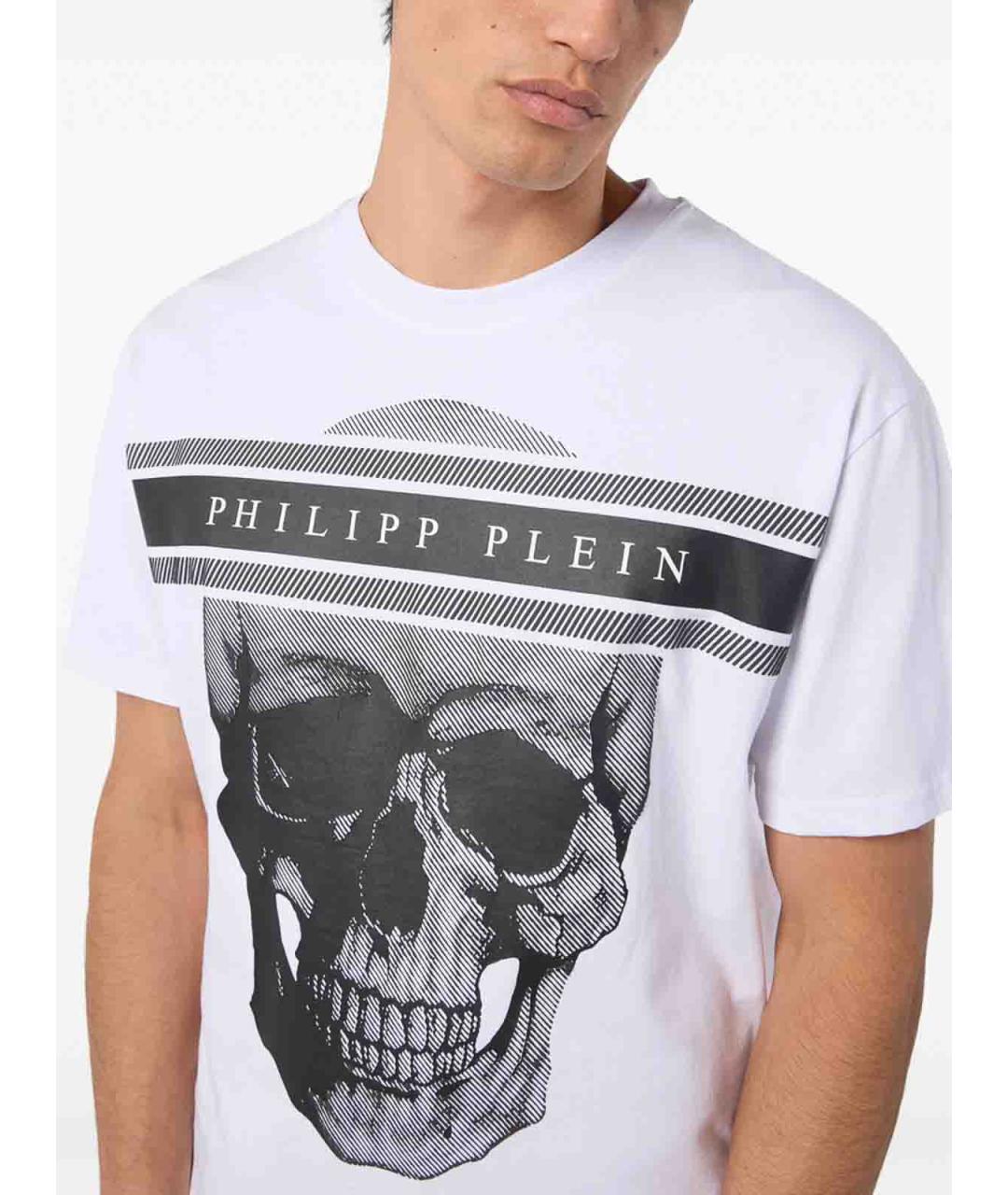 PHILIPP PLEIN Белая хлопковая футболка, фото 3