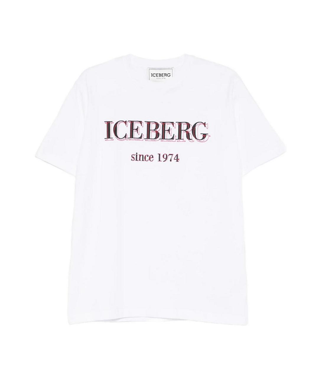 ICEBERG Белая хлопковая футболка, фото 1