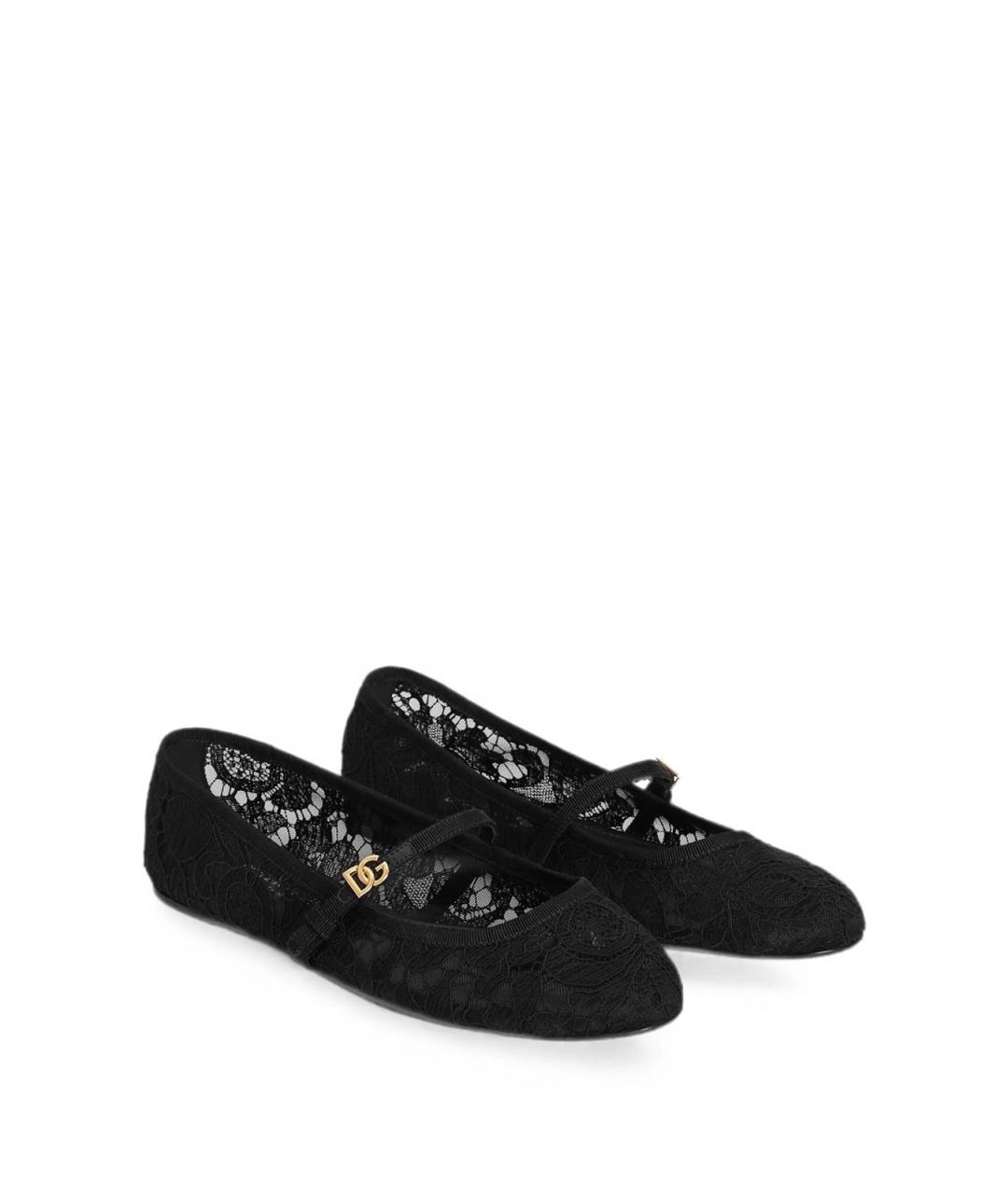 DOLCE&GABBANA Черные текстильные балетки, фото 3