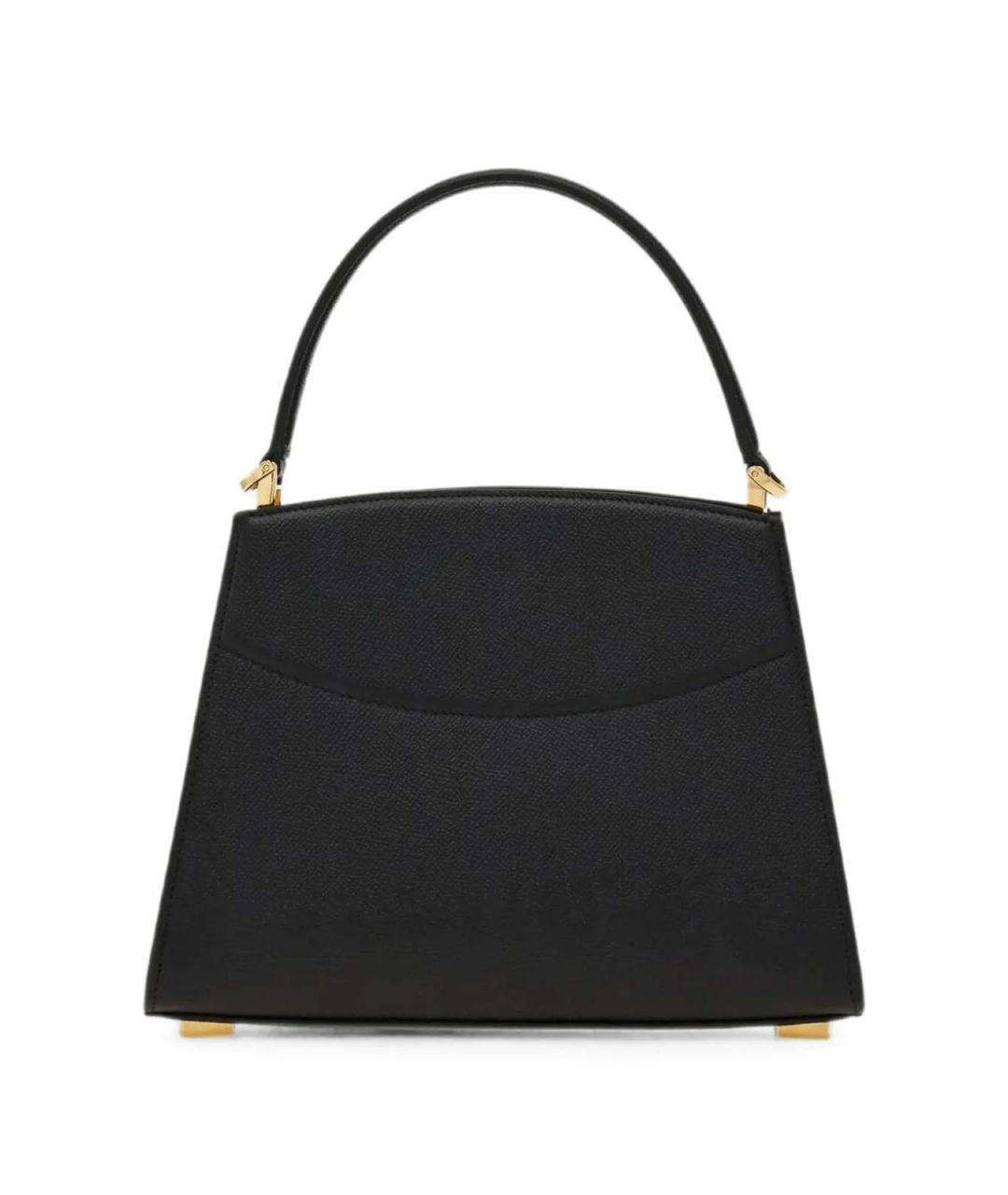 FERRAGAMO Черная кожаная сумка тоут, фото 3