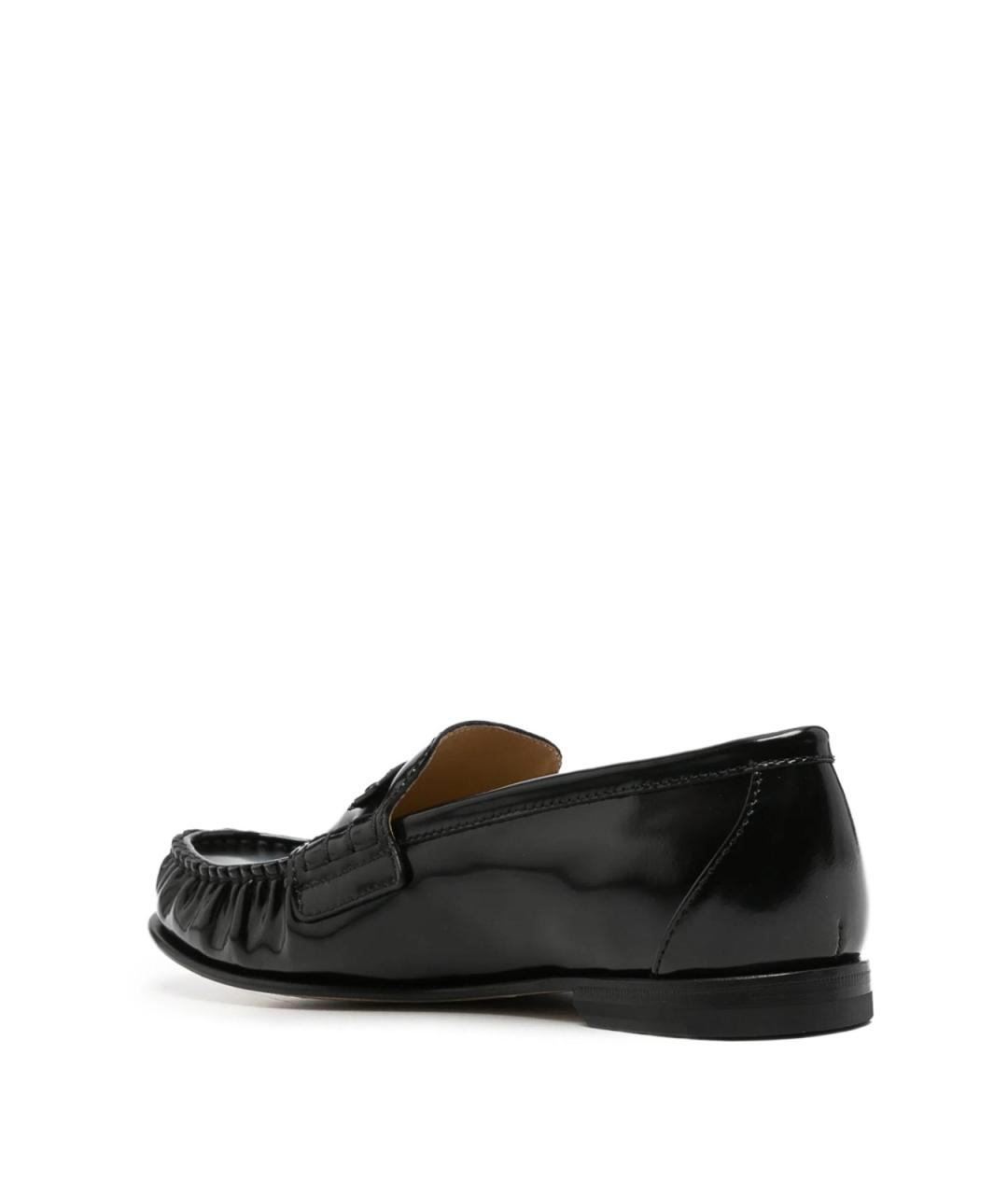 FENDI Черные кожаные лоферы, фото 4
