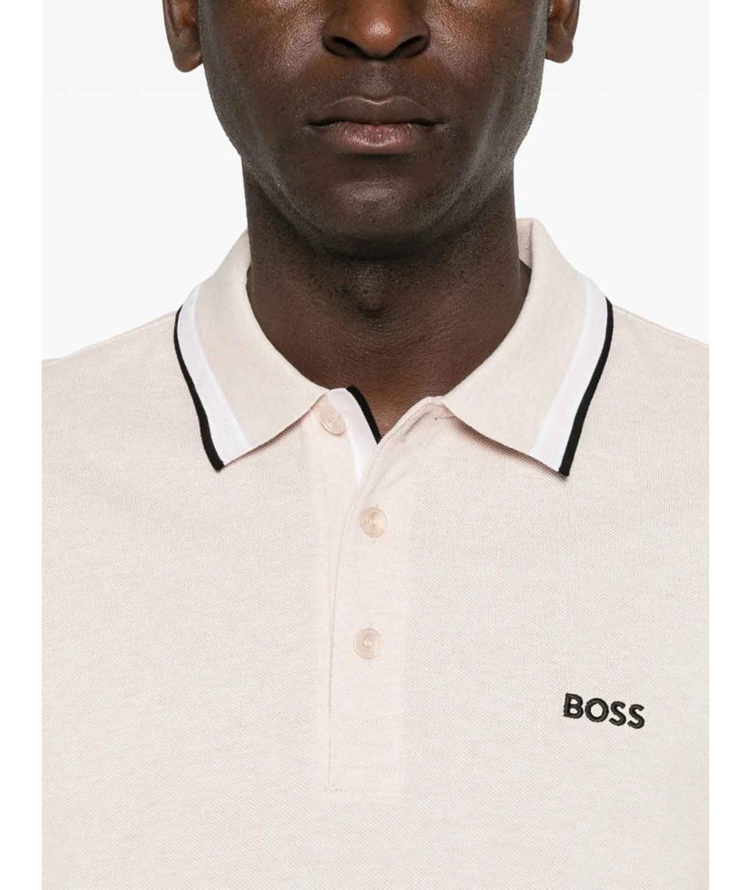 HUGO BOSS Розовое хлопковое поло с коротким рукавом, фото 4