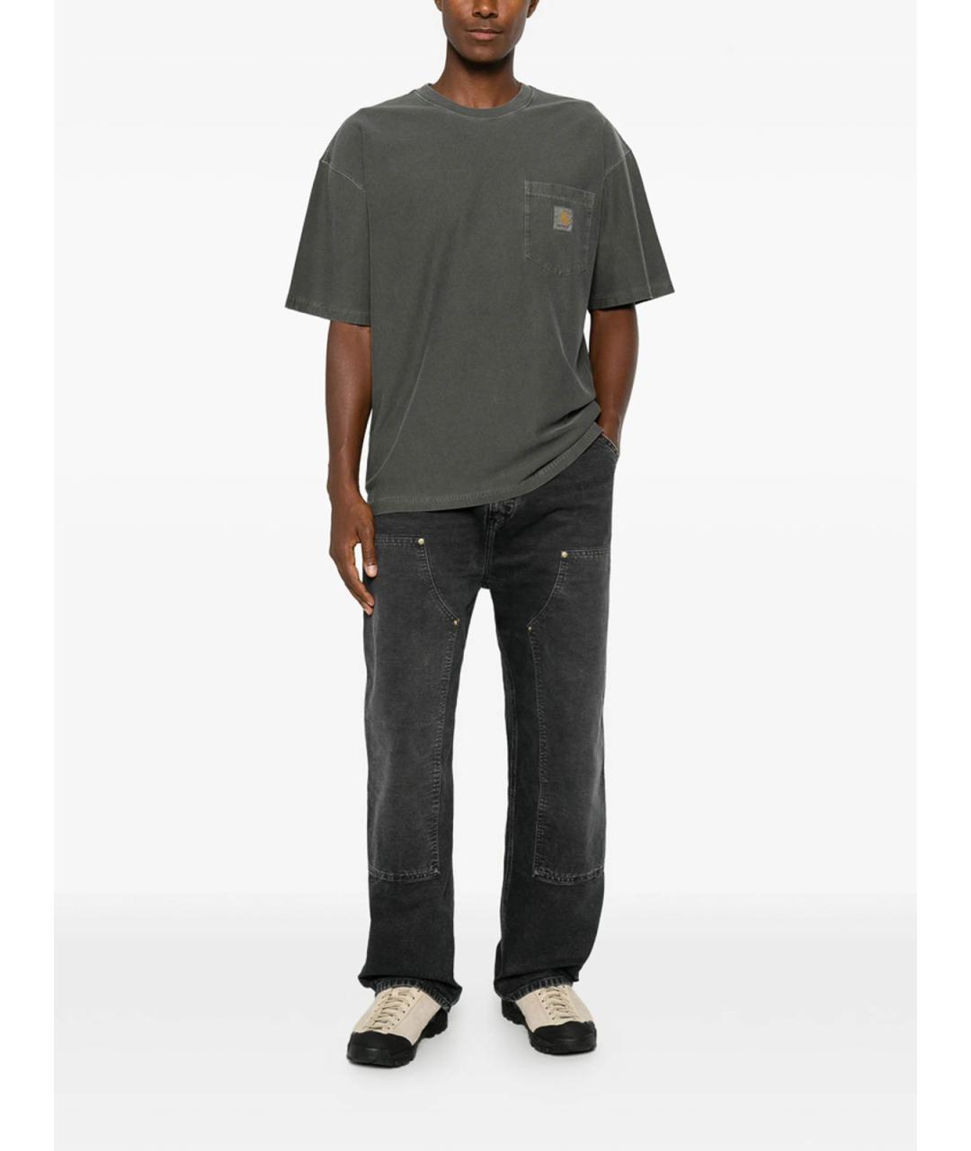 CARHARTT Серые хлопковые прямые джинсы, фото 3